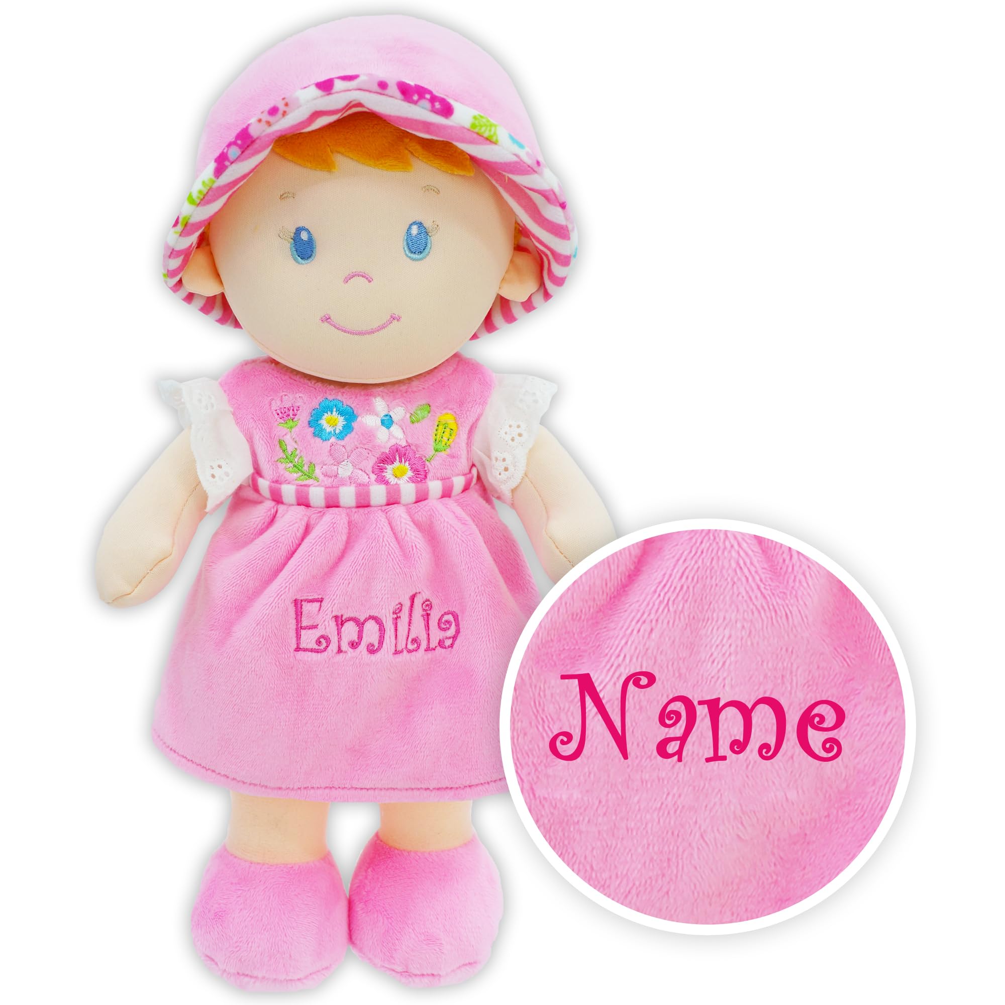 Foto 2 pulgar | Muñeca De Peluche Y Suave June Garden Emilia Con Nombre Personalizado - Venta Internacional.