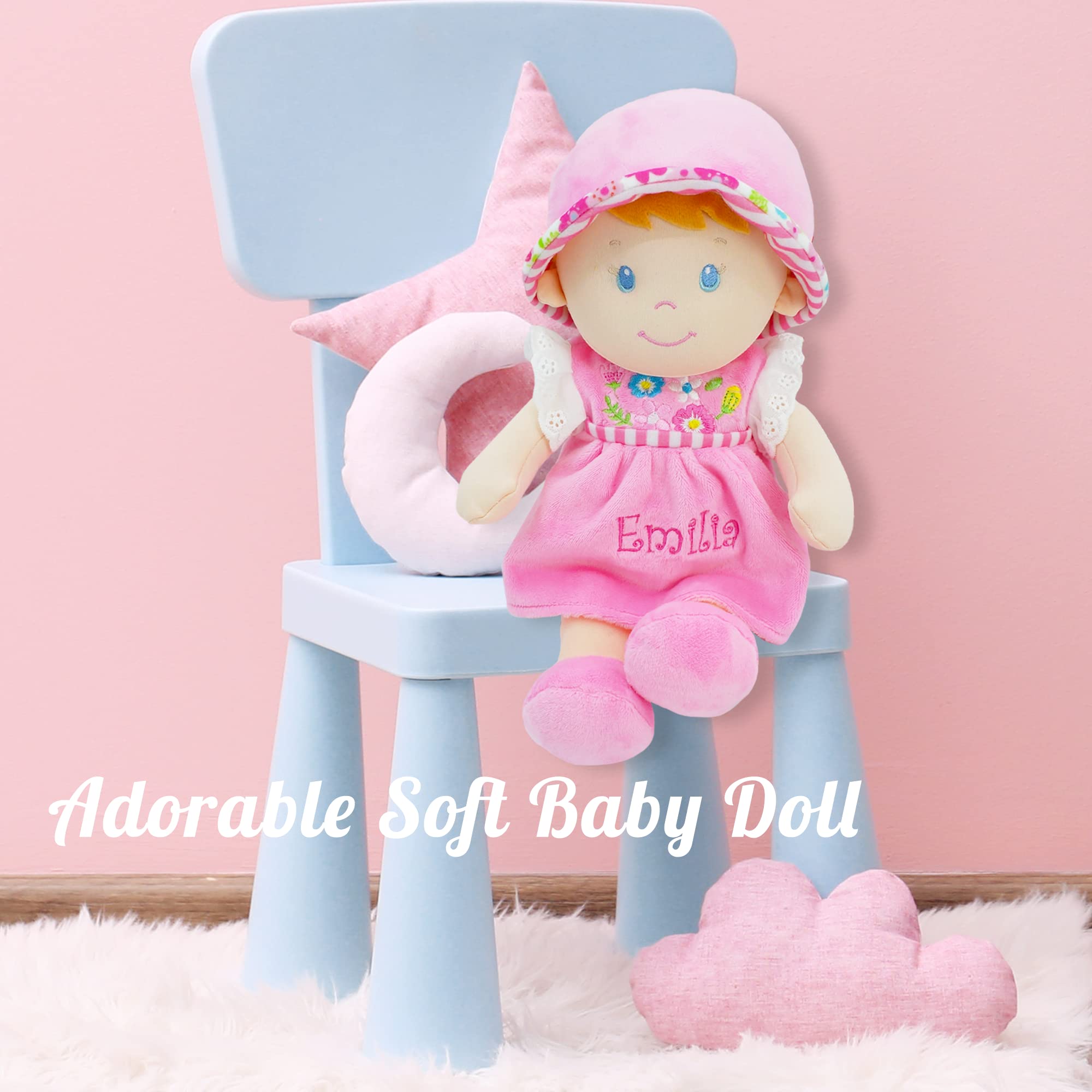 Foto 4 pulgar | Muñeca De Peluche Y Suave June Garden Emilia Con Nombre Personalizado - Venta Internacional.