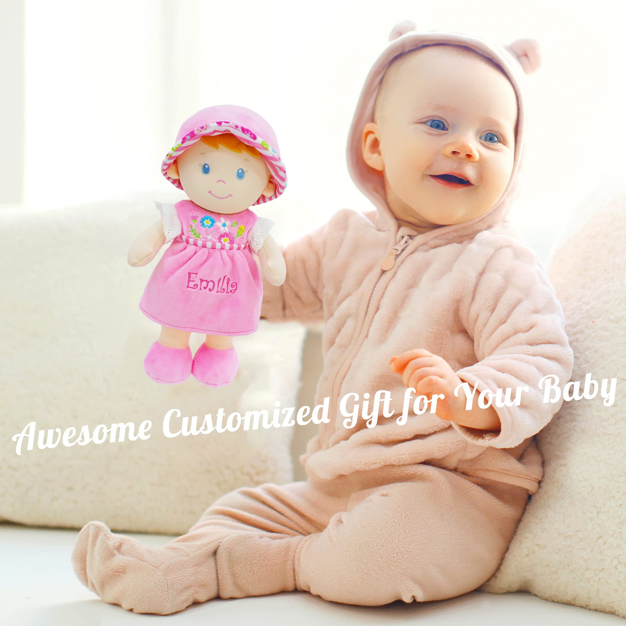 Foto 5 pulgar | Muñeca De Peluche Y Suave June Garden Emilia Con Nombre Personalizado - Venta Internacional.
