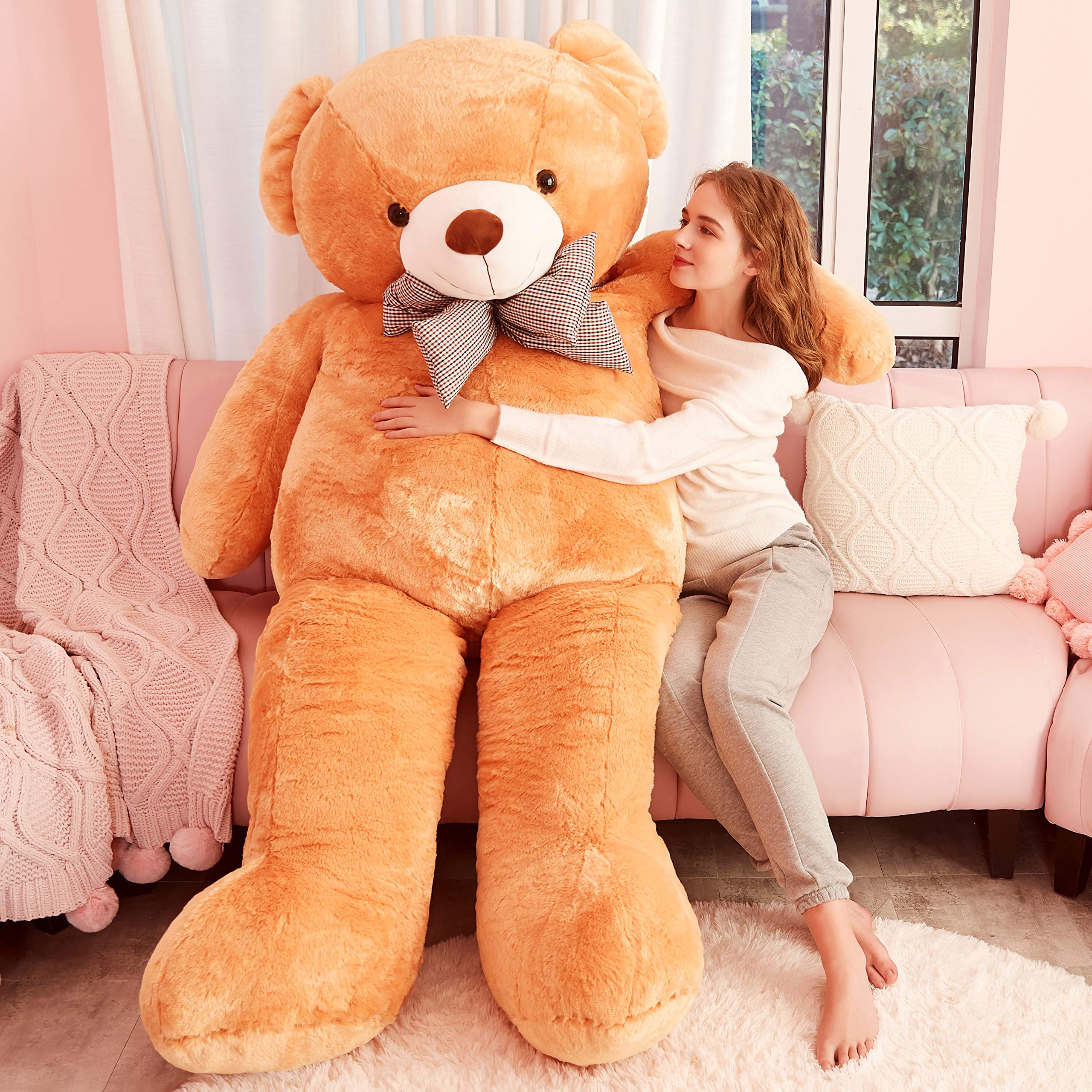 Foto 4 pulgar | Peluche Gigante Ikasa Con Forma De Oso De Peluche, 70 Cm, Color Marrón - Venta Internacional.