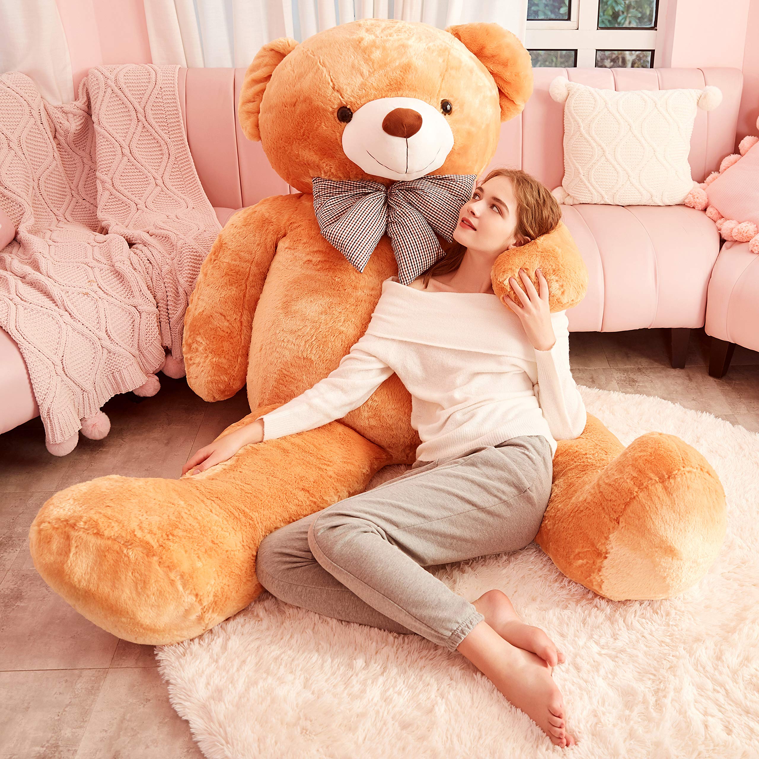 Foto 6 pulgar | Peluche Gigante Ikasa Con Forma De Oso De Peluche, 70 Cm, Color Marrón - Venta Internacional.