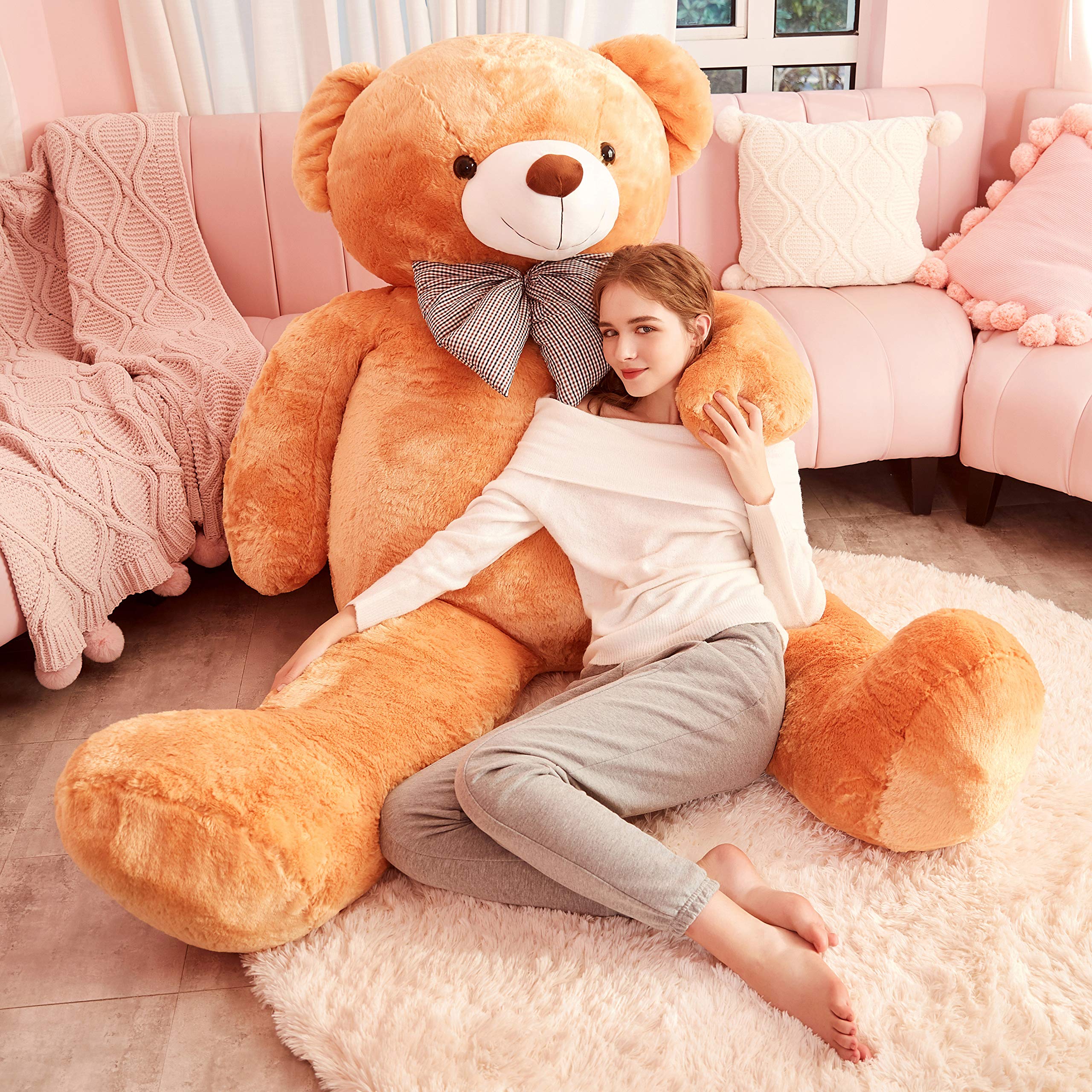 Foto 7 pulgar | Peluche Gigante Ikasa Con Forma De Oso De Peluche, 70 Cm, Color Marrón - Venta Internacional.