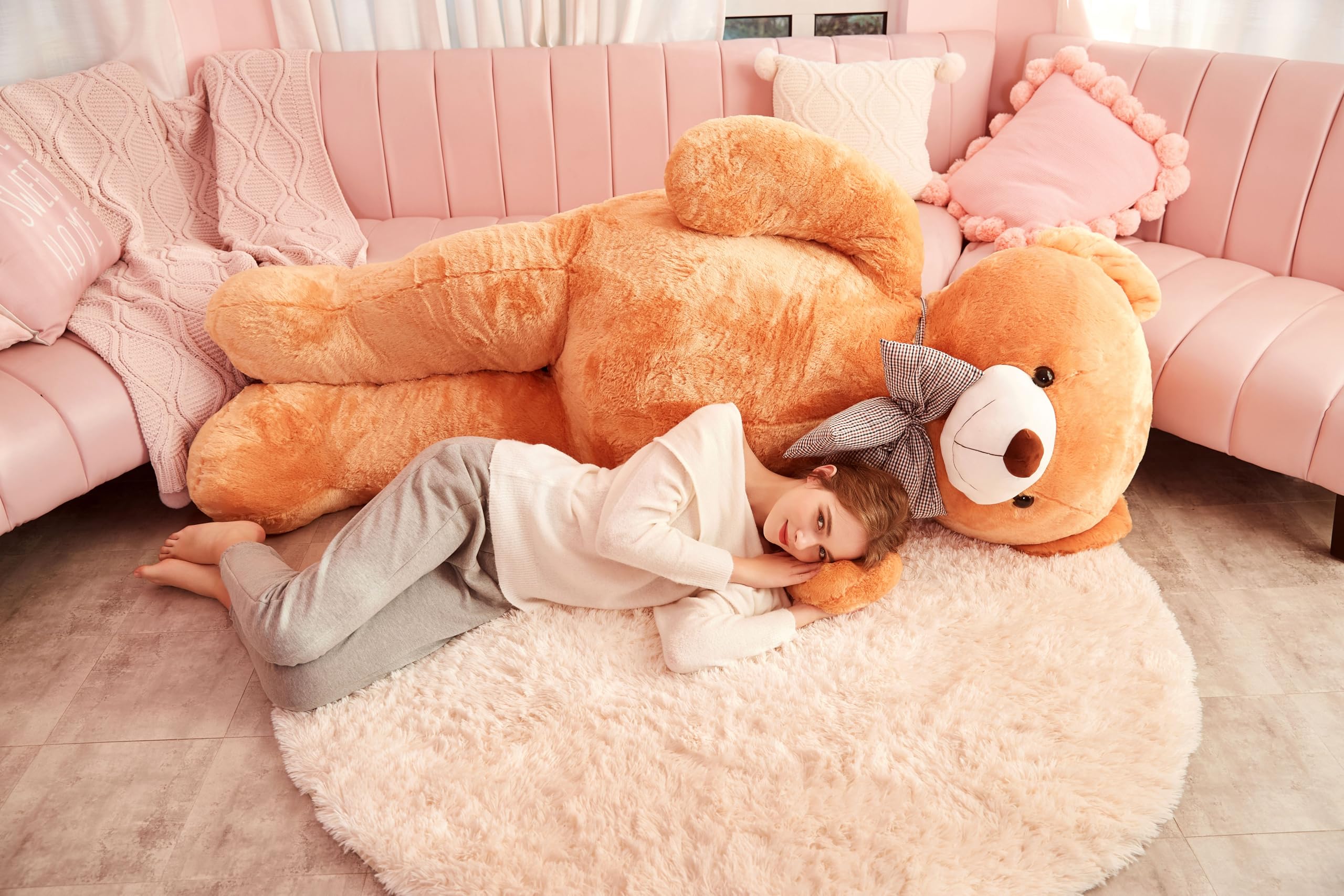 Foto 8 pulgar | Peluche Gigante Ikasa Con Forma De Oso De Peluche, 70 Cm, Color Marrón - Venta Internacional.