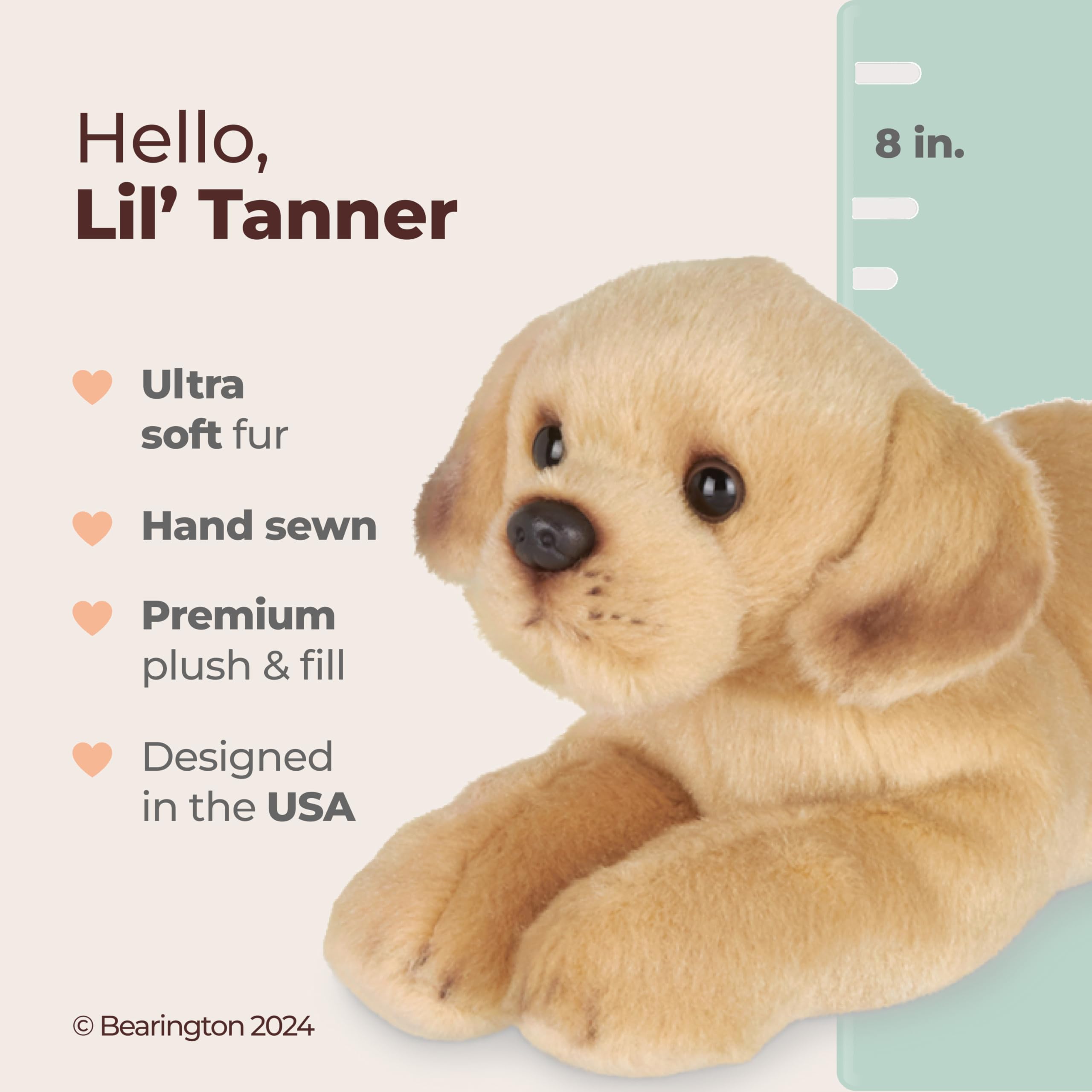 Foto 3 pulgar | Puppy Puppy Bearington Collection Lil' Tanner Labrador 20 Cm - Venta Internacional.
