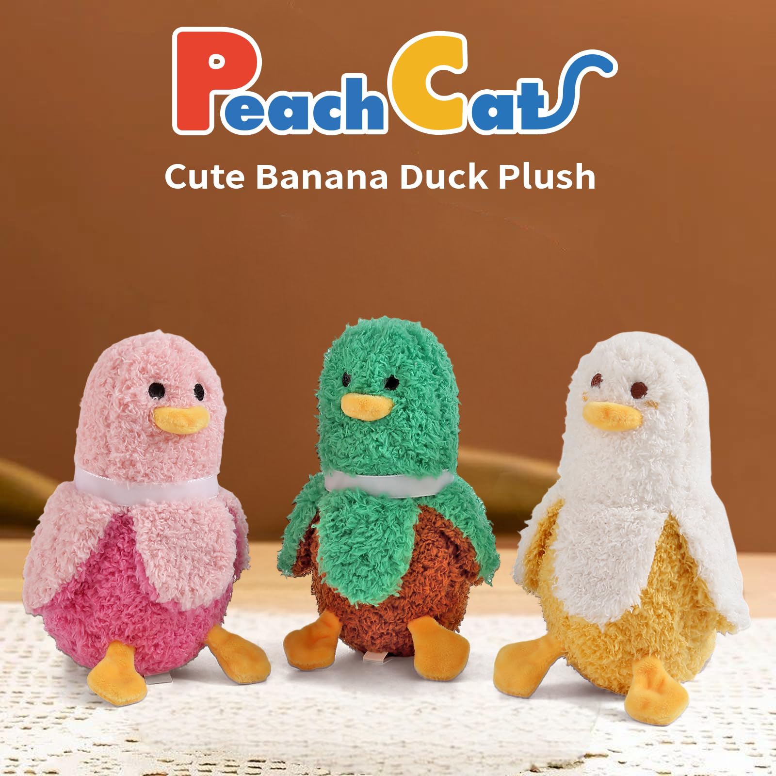 Foto 4 pulgar | Peluche Peach Cat Banana Duck Mommy De 50 Cm Con 3 Peluches - Venta Internacional.