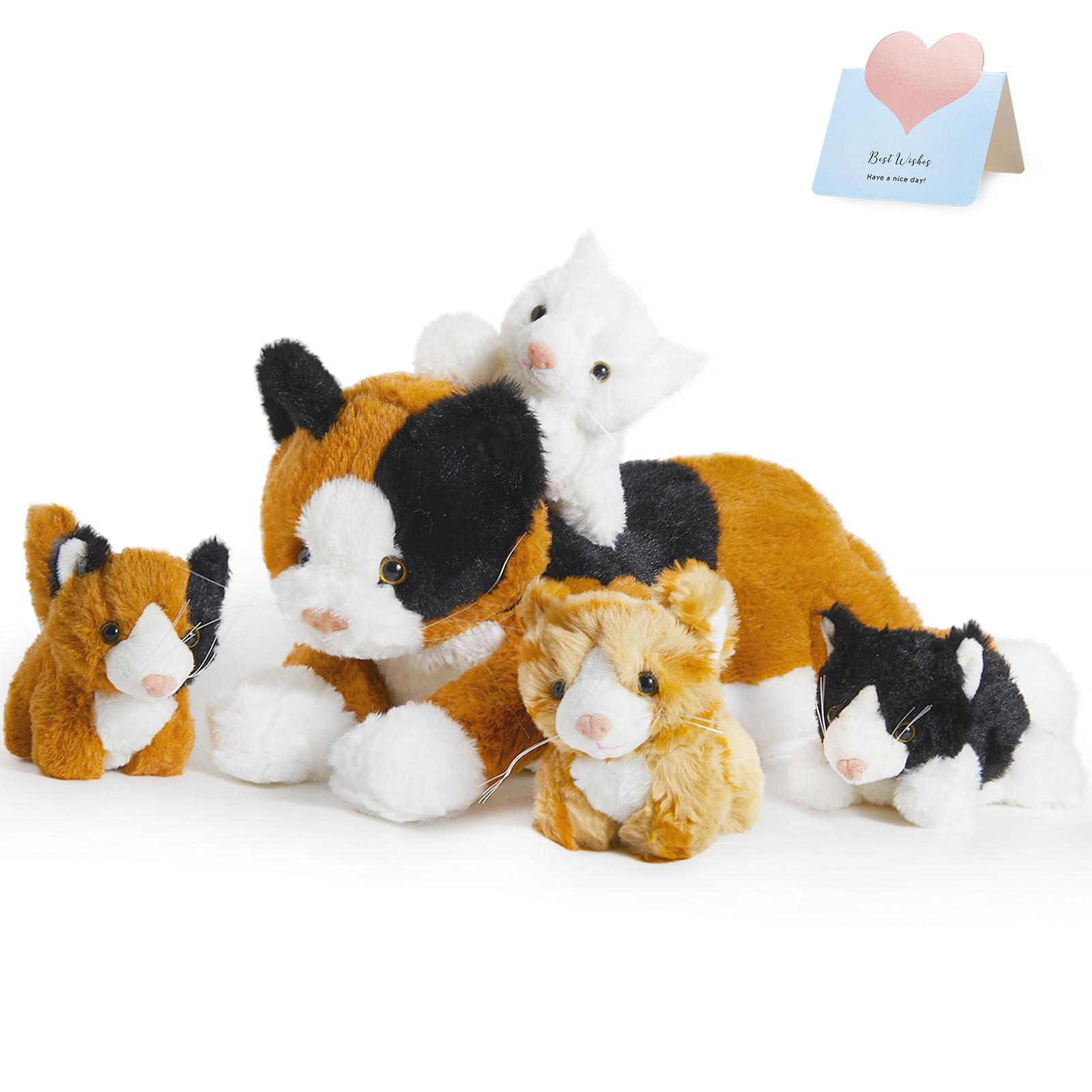 Foto 1 | Set De Peluches Houwsbaby Cat Con Gatitos Para Niños De 17 Pulgadas - Venta Internacional.