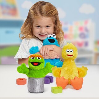 Foto 2 | Set De Animales De Peluche De Sesame Street Friends, 3 Piezas, 20 Cm - Venta Internacional.