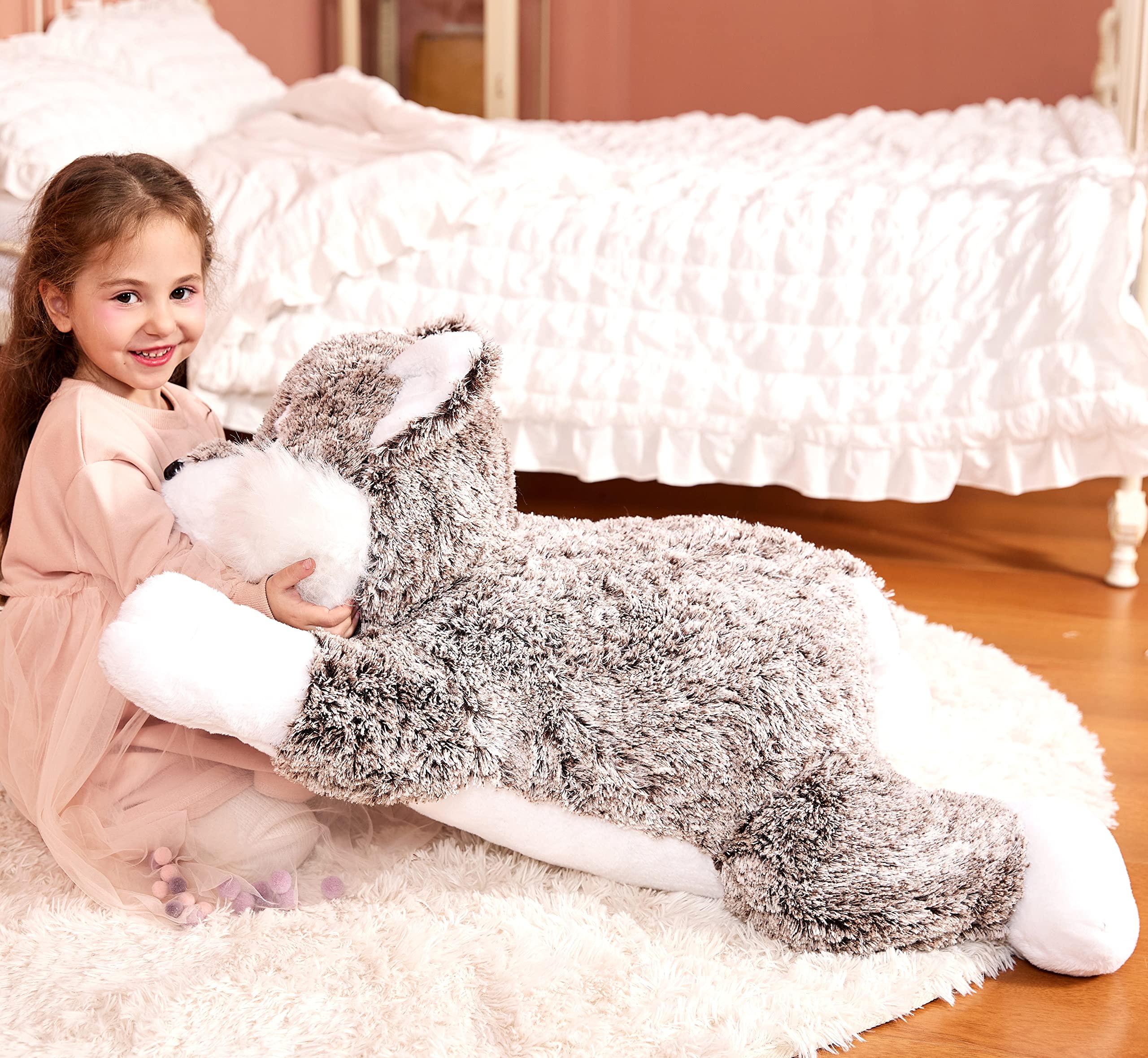 Foto 6 pulgar | Peluche Ikasa Giant Wolf 75 Cm Para Niños - Venta Internacional.