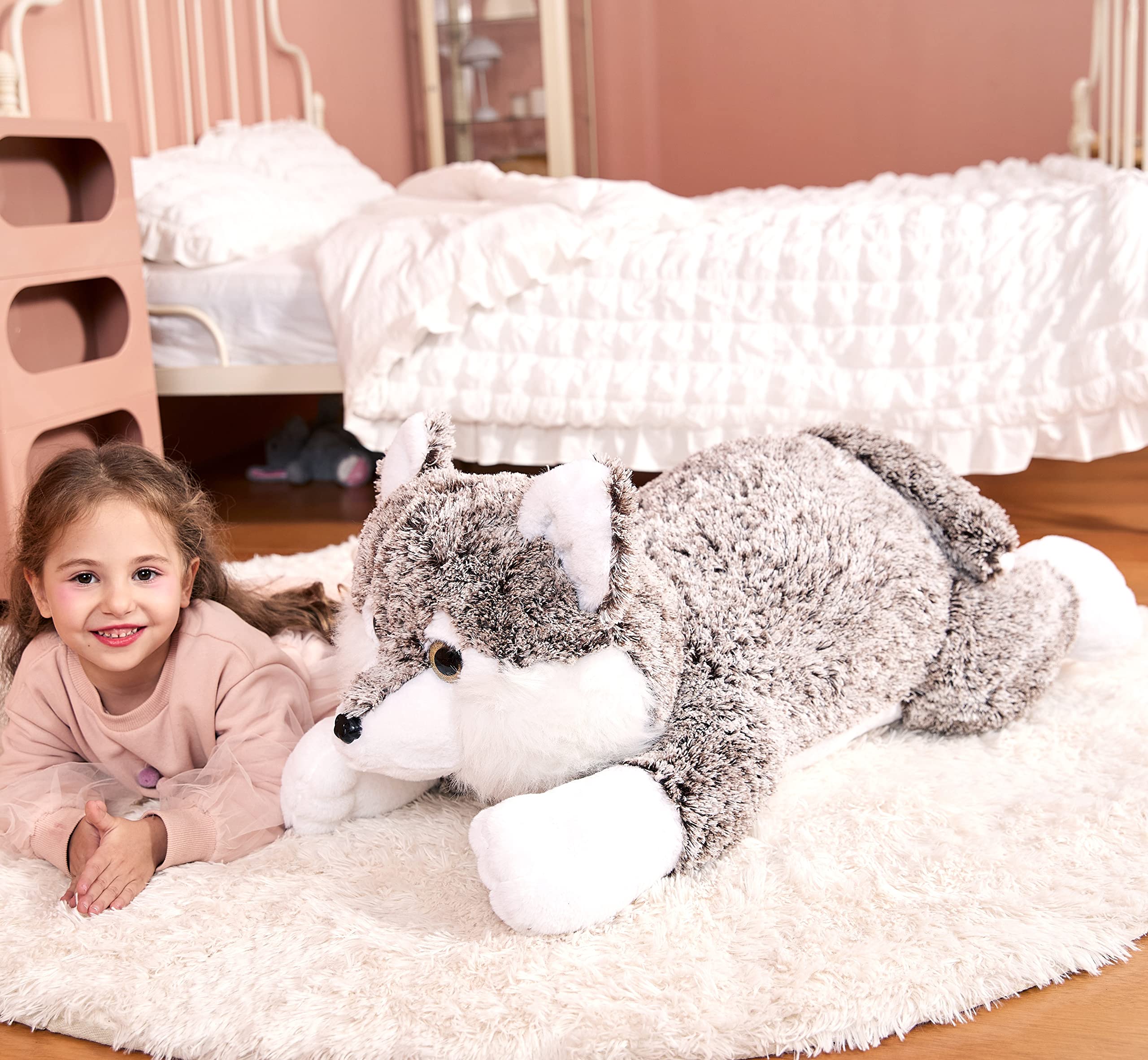 Foto 8 pulgar | Peluche Ikasa Giant Wolf 75 Cm Para Niños - Venta Internacional.