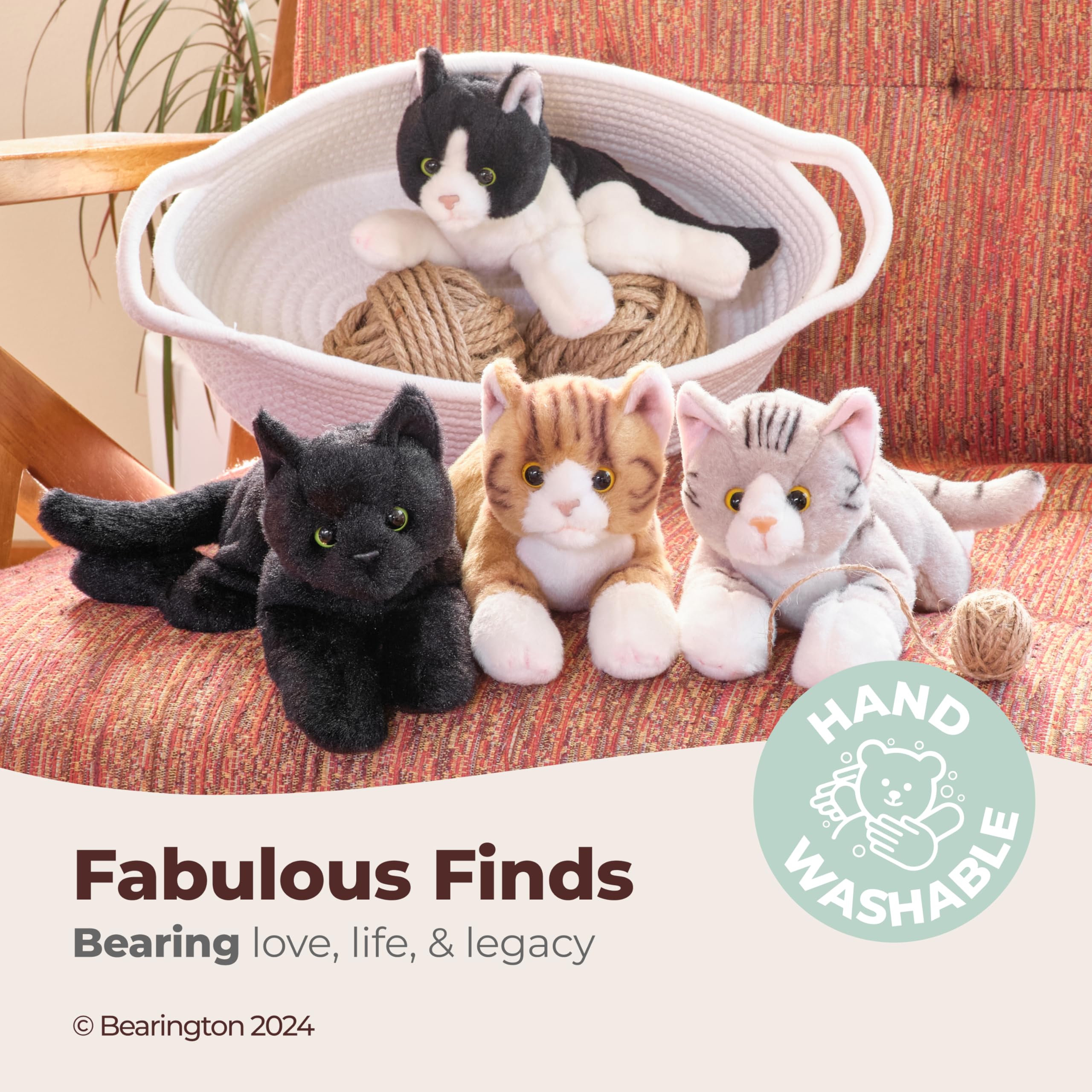 Foto 4 pulgar | Gato De Peluche De La Colección Bearington Lil' Tabby, 20 Cm, Color Naranja - Venta Internacional.