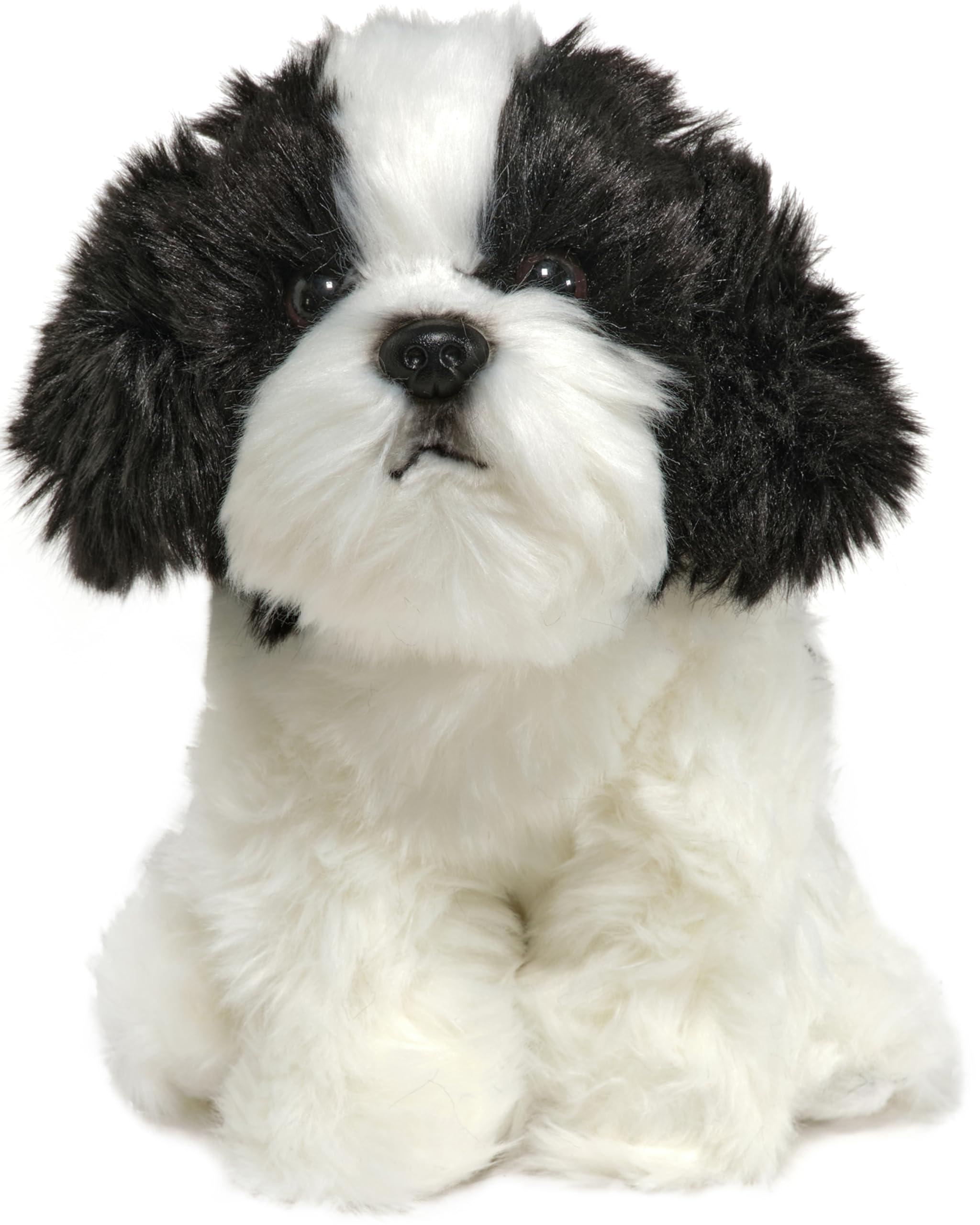 Perro De Peluche Bearington, Blanco Y Negro, 33 Cm - Venta Internacional.