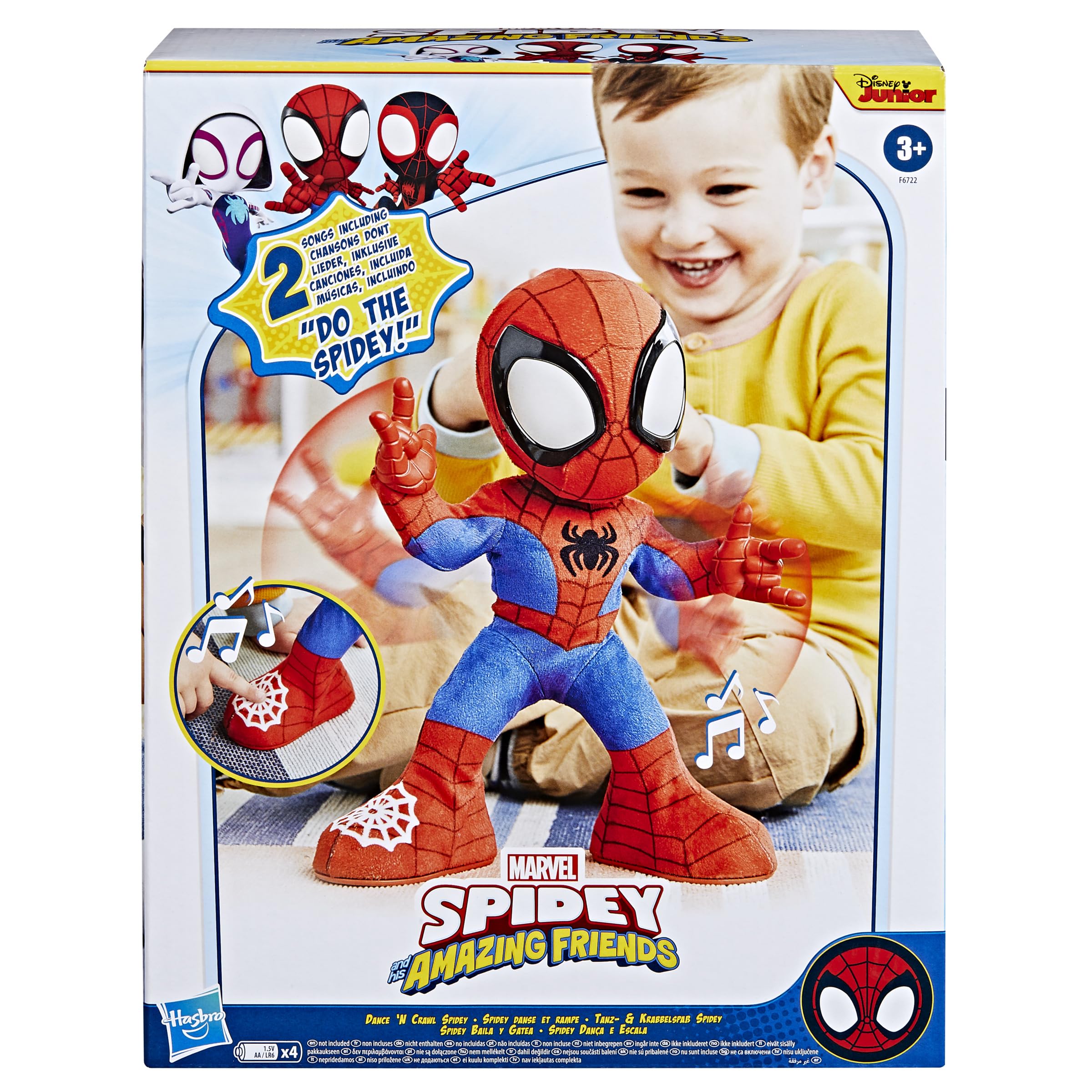 Foto 3 pulgar | Peluche Interactivo Marvel Dance 'n Crawl Spidey Para Niños Mayores De 3 Años - Venta Internacional.
