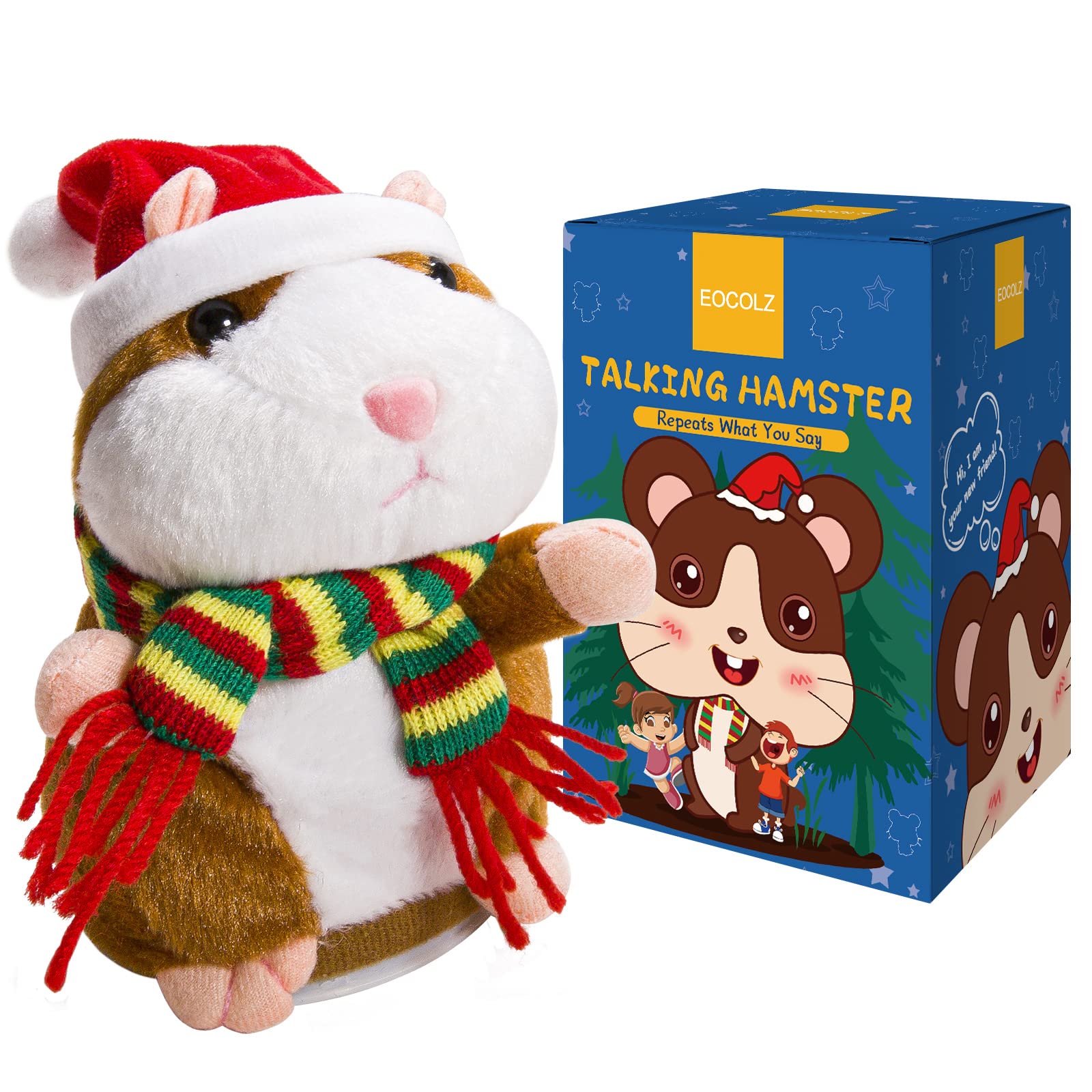 Peluche Talking Hamster Eocolz Repeats What You Say Para Niños - Venta Internacional.