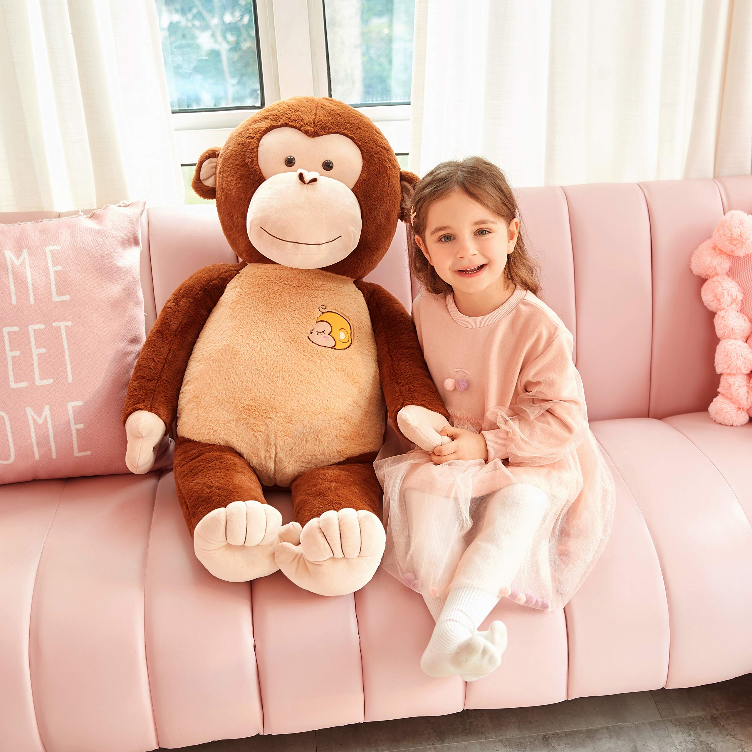 Foto 4 pulgar | Peluche Con Forma De Mono De Peluche Ikasa, Grande, Para Niños, 76 Cm - Venta Internacional.
