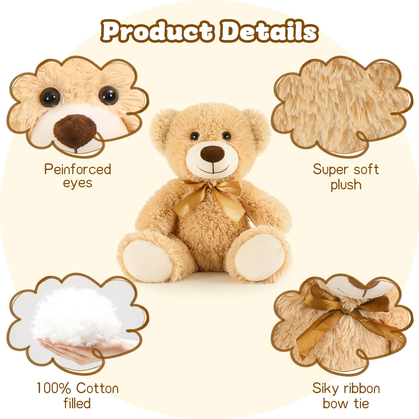 Foto 3 pulgar | Oso De Peluche Mao-golan De Peluche, 14 Pulgadas, 16 Unidades, Para Niños - Venta Internacional.