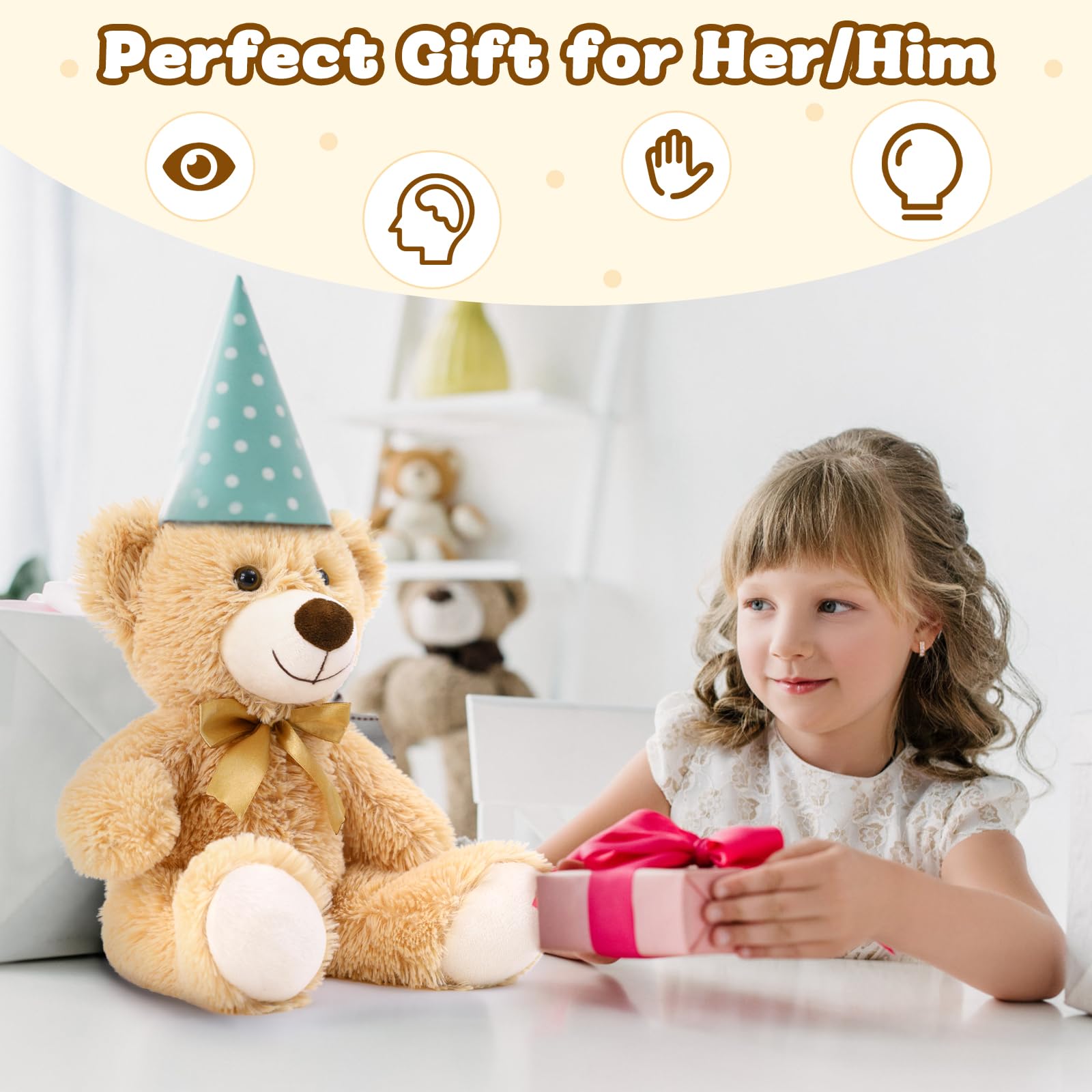Foto 5 | Oso De Peluche Mao-golan De Peluche, 14 Pulgadas, 16 Unidades, Para Niños - Venta Internacional.