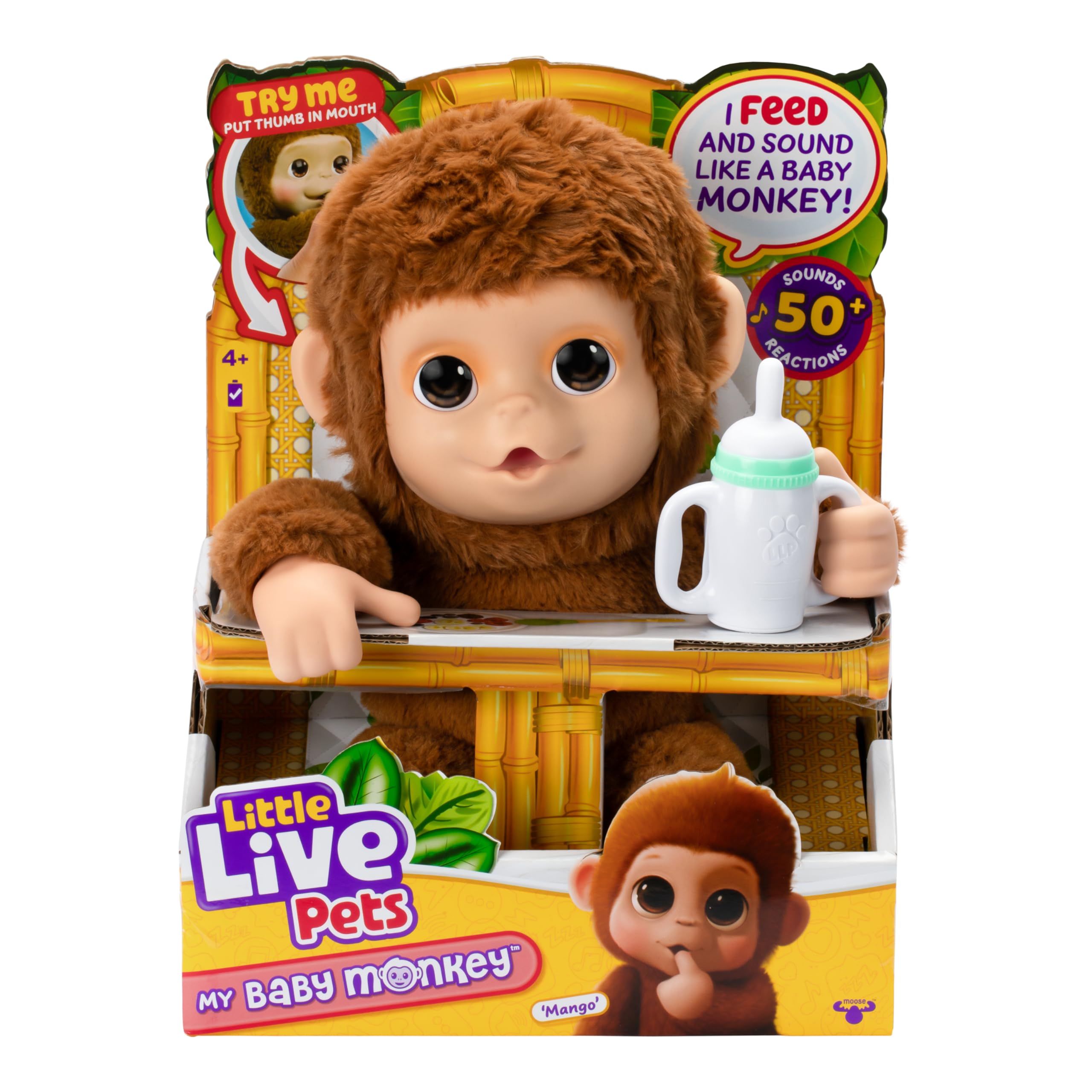 Foto 2 pulgar | Baby Monkey Interactivo Little Live Pets My Baby Mango - Venta Internacional.