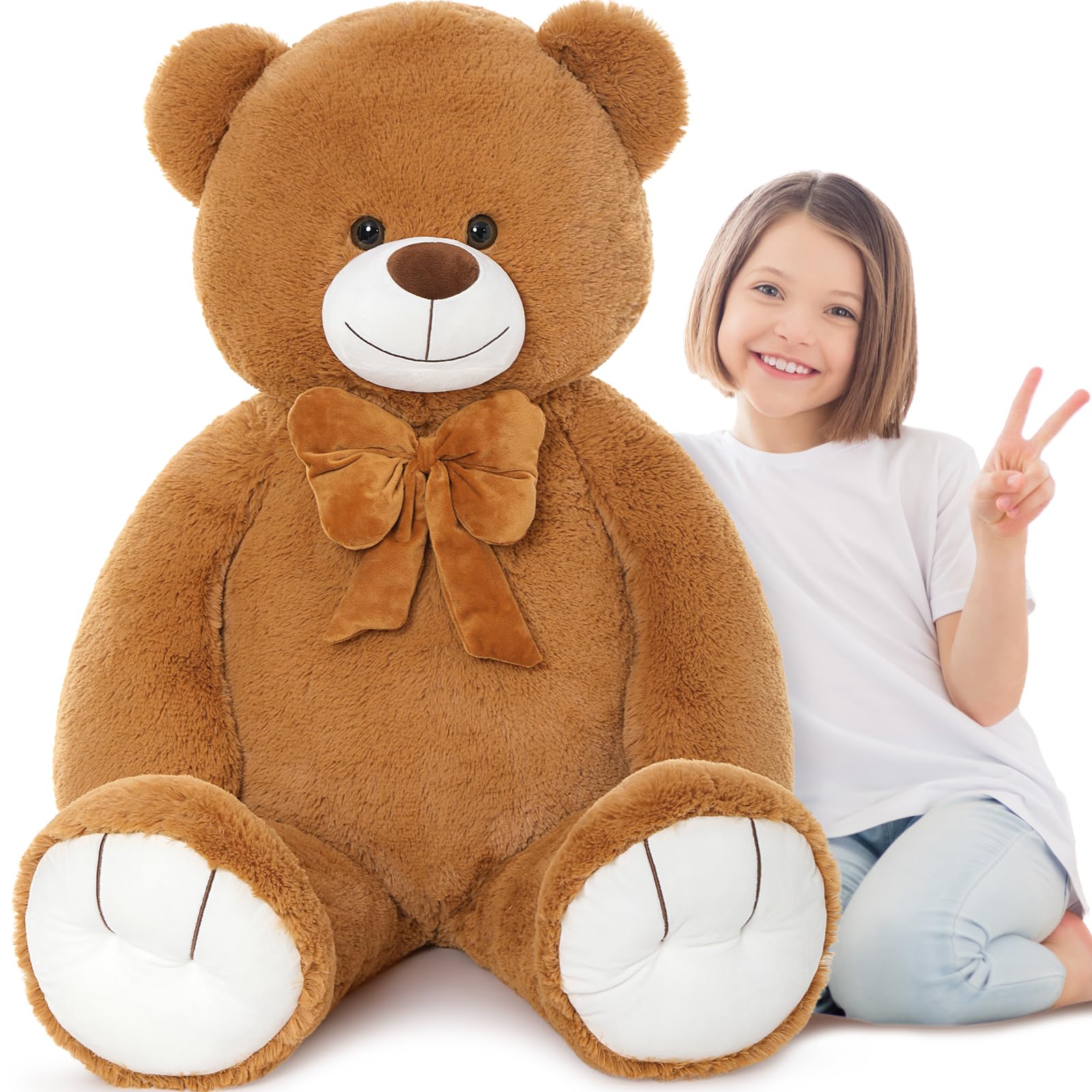 Oso De Peluche Morismos, Tamaño Grande, 120 Cm, Para Bebé, Color Marrón - Venta Internacional.