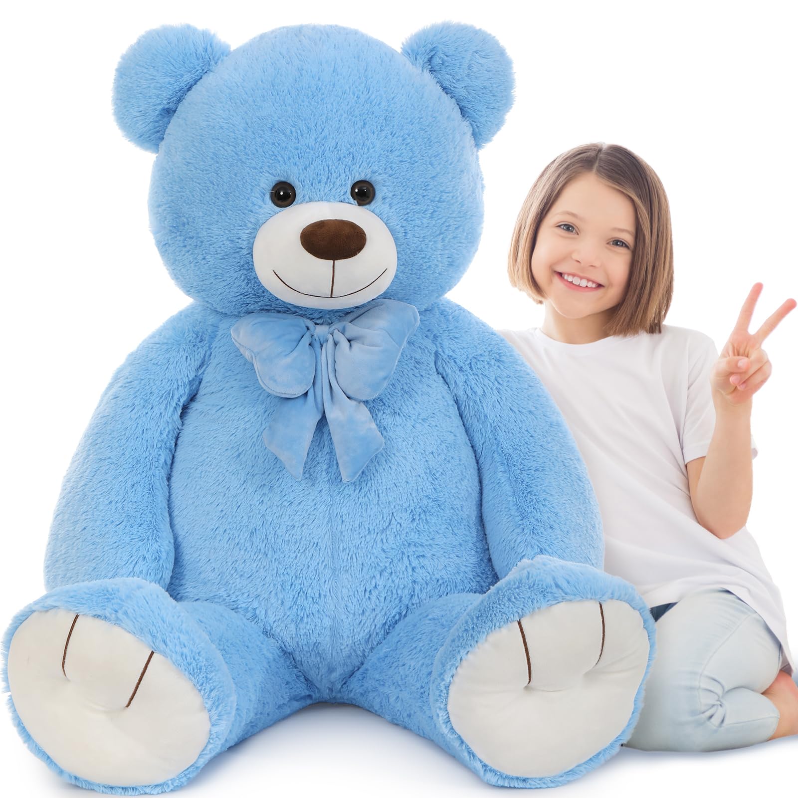 Foto 2 pulgar | Oso De Peluche Morismos Big Animal, 120 Cm, Azul, Para Niños - Venta Internacional.
