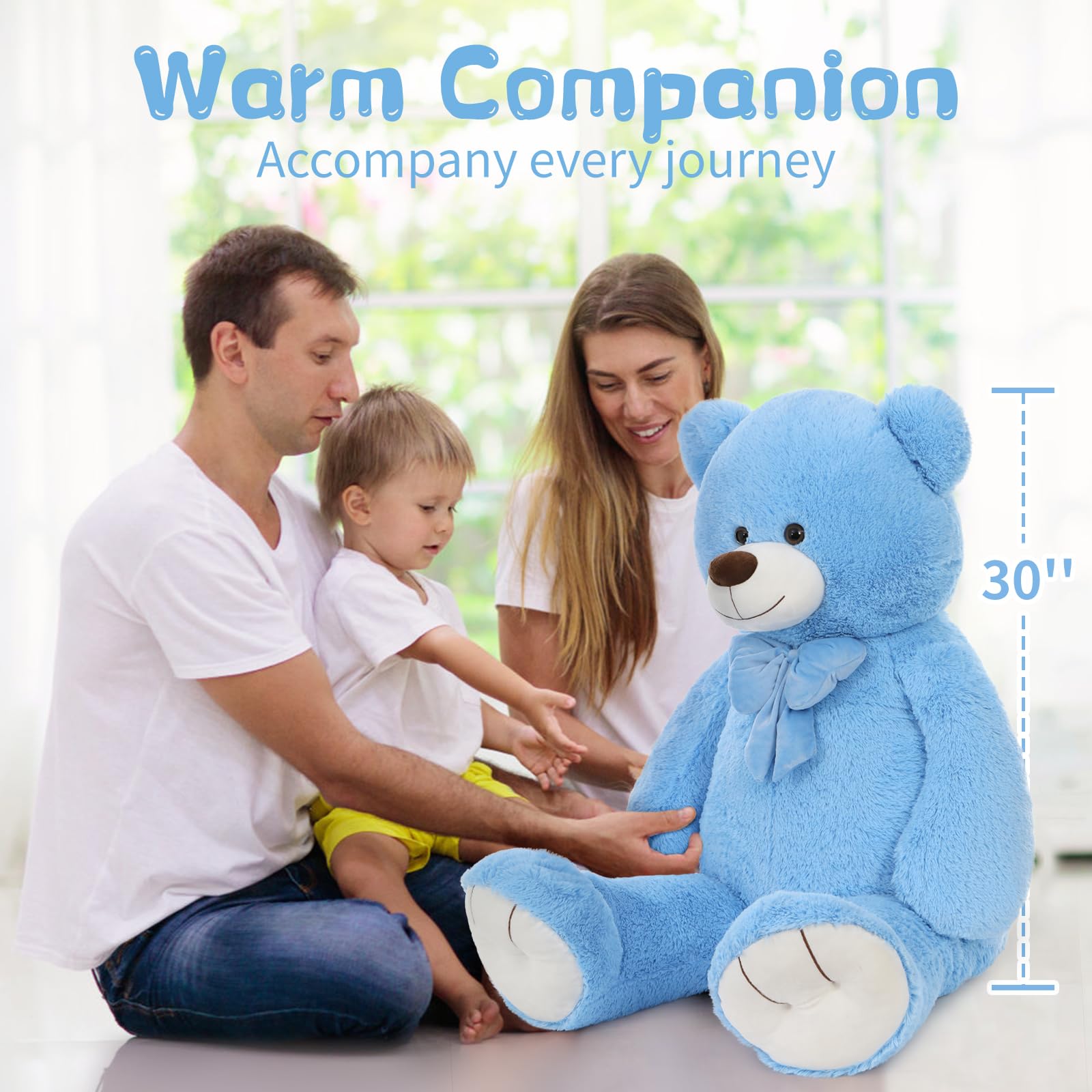 Foto 4 pulgar | Oso De Peluche Morismos Big Animal, 120 Cm, Azul, Para Niños - Venta Internacional.
