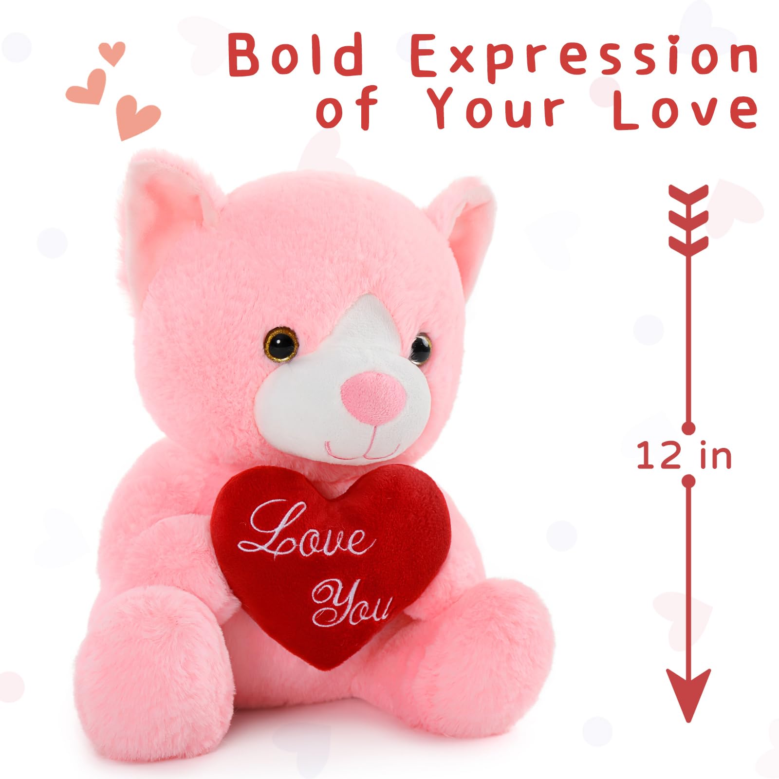 Foto 3 pulgar | Oso de Peluche Morismos con Corazón- Venta Internacional