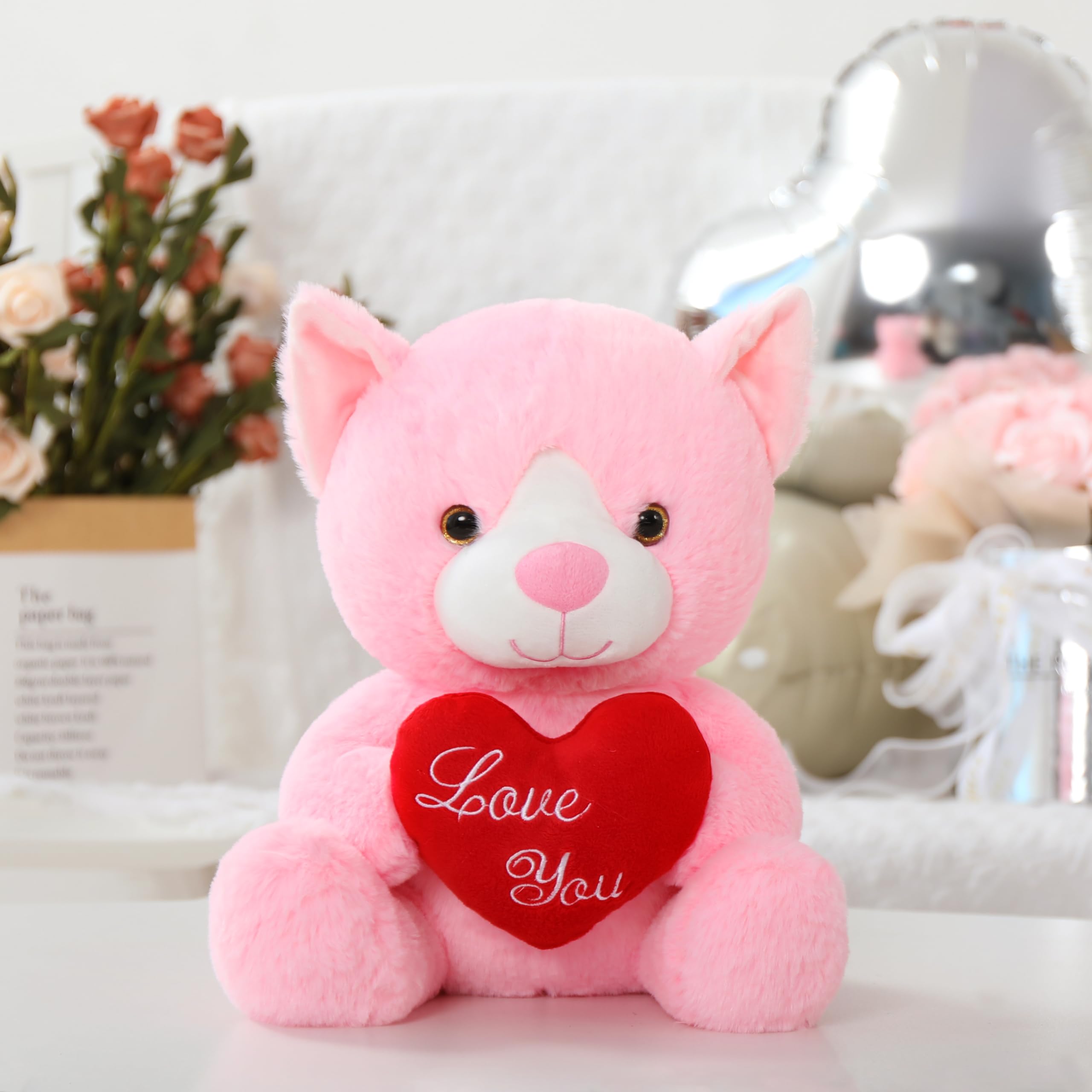 Foto 4 pulgar | Oso de Peluche Morismos con Corazón- Venta Internacional