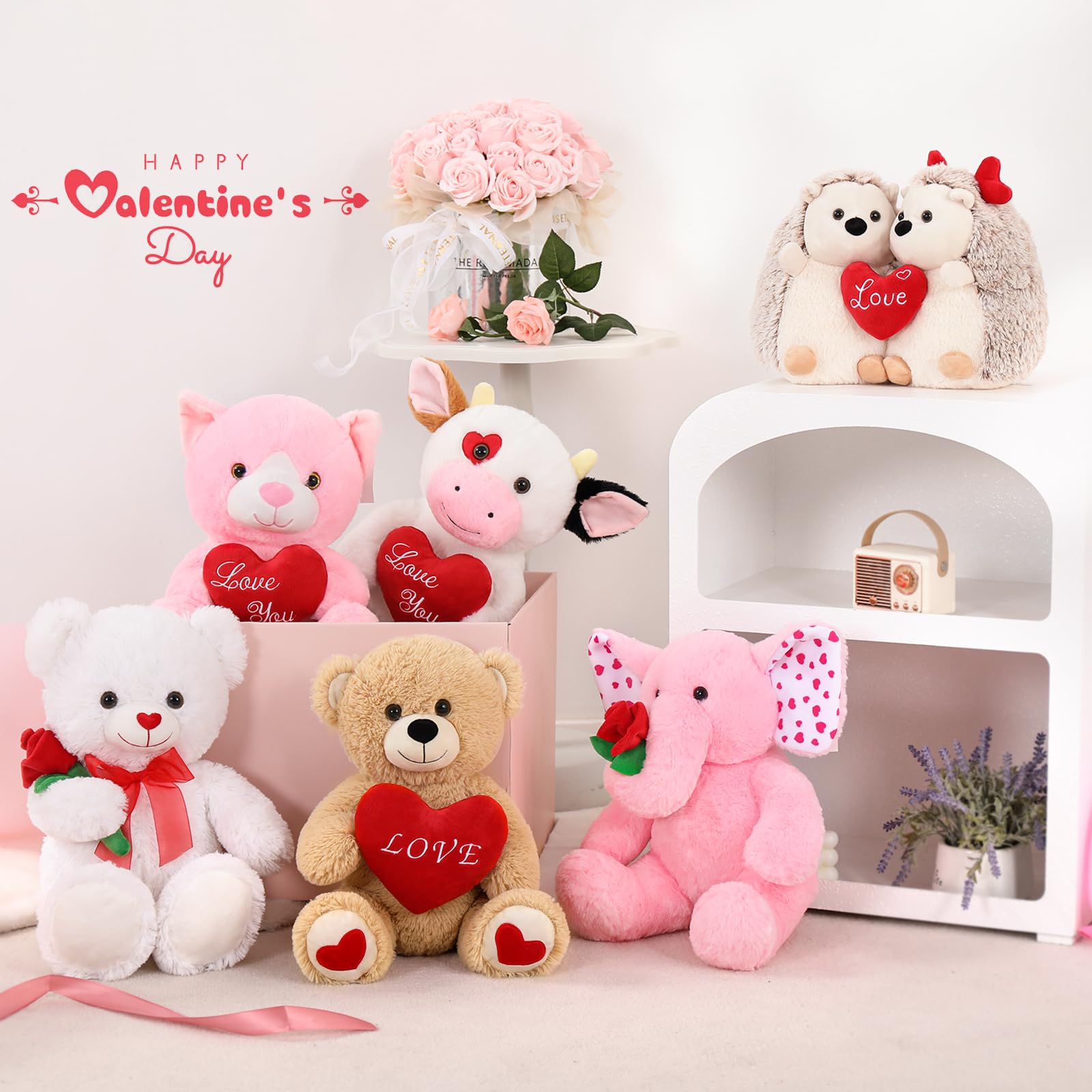 Foto 5 pulgar | Oso de Peluche Morismos con Corazón- Venta Internacional