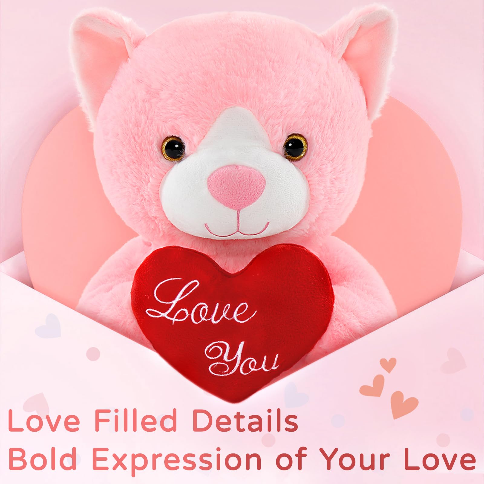 Foto 8 pulgar | Oso de Peluche Morismos con Corazón- Venta Internacional