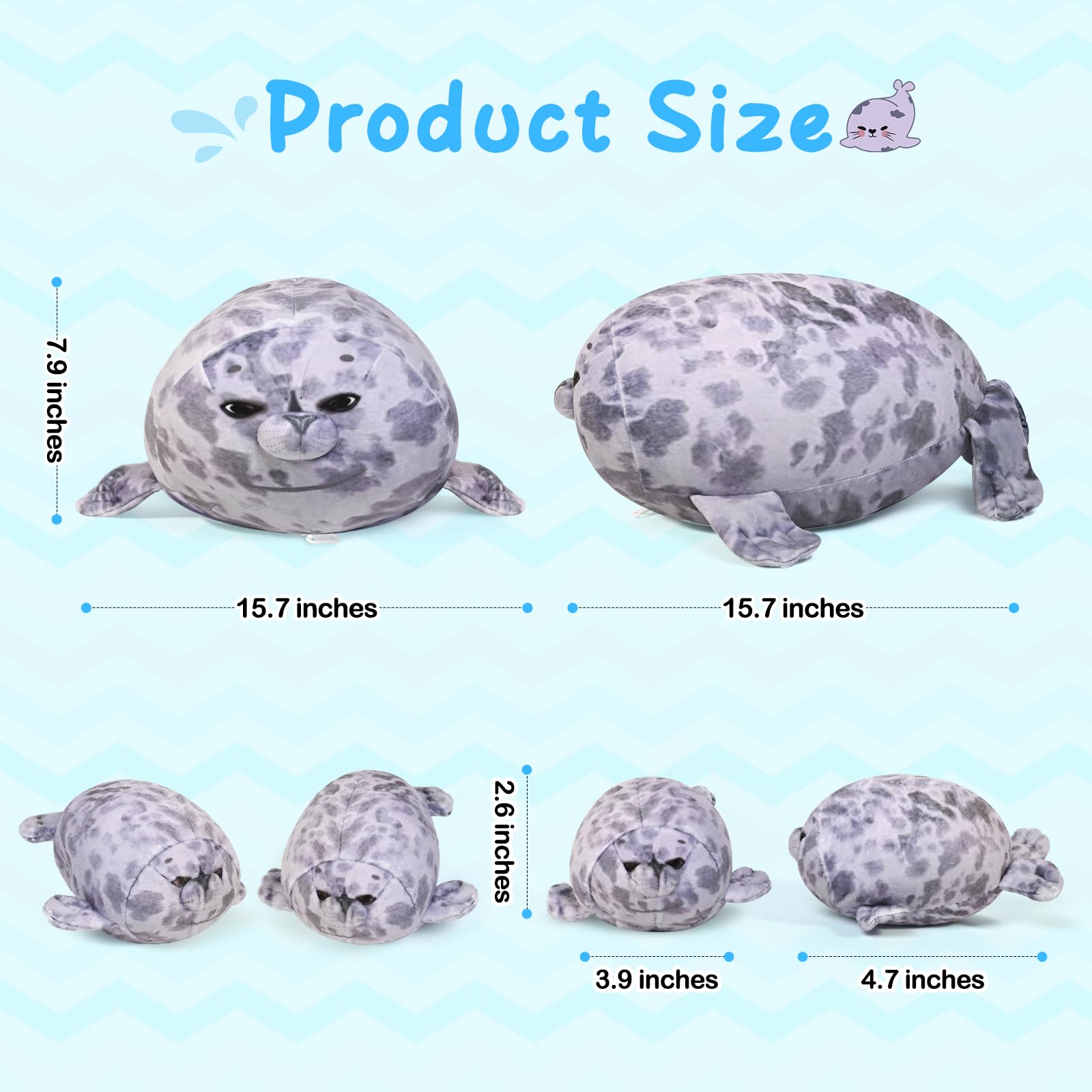 Foto 6 pulgar | Peluche Kmuysl Seal Mommy con 4 Mini Peluches  - Venta Internacional