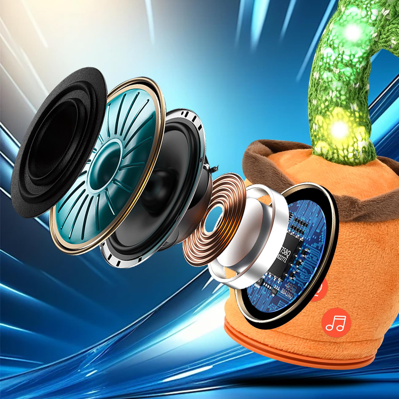 Foto 6 pulgar | Cactues de Juguete Sanjoin con Sonido-Venta Internacional