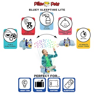 Foto 5 | Almohada De Peluche Para Mascotas Bluey Sleeptime Lite, 28 Cm - Venta Internacional.
