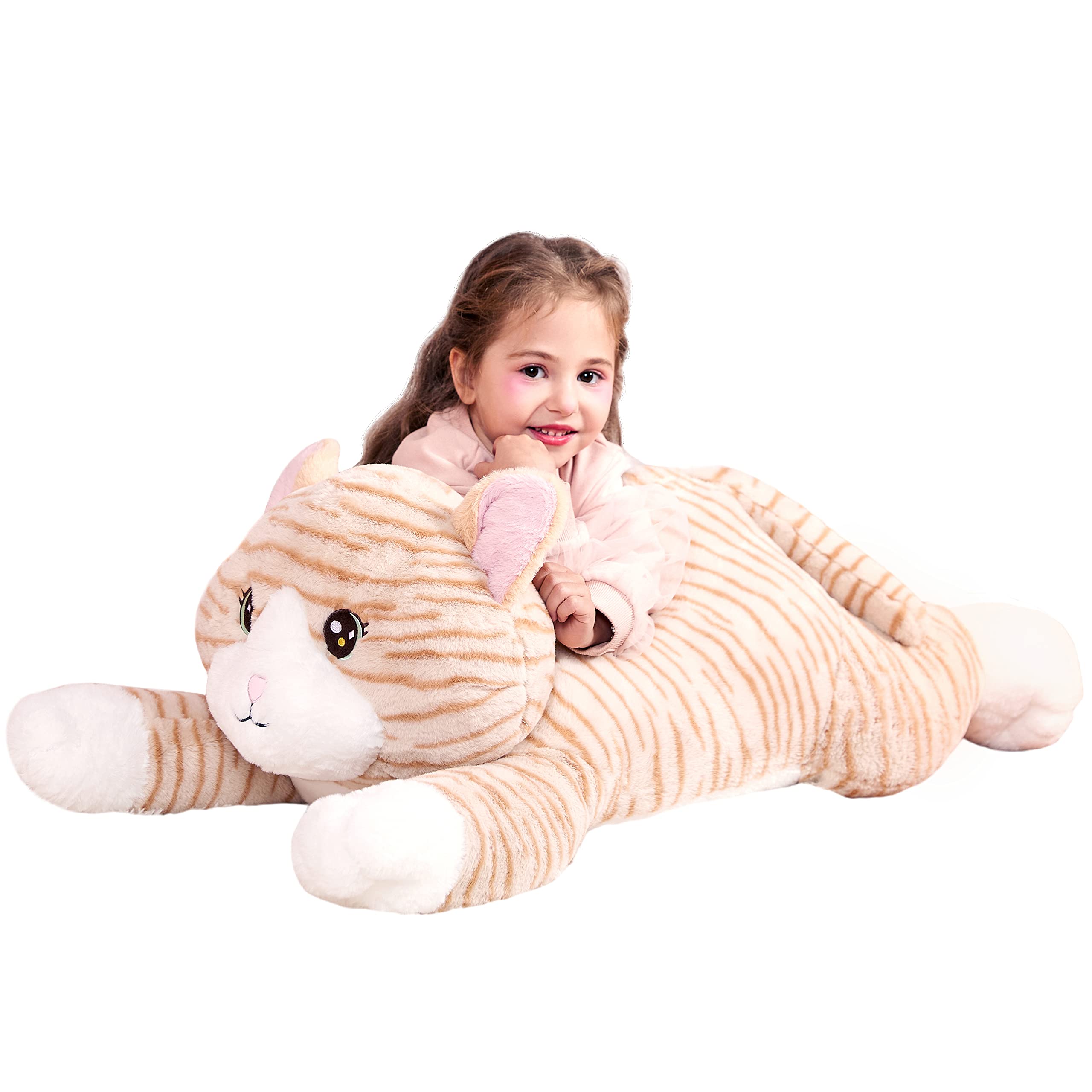 Foto 2 pulgar | Peluche Ikasa, Gato Grande, 75 Cm, Naranja - Venta Internacional.