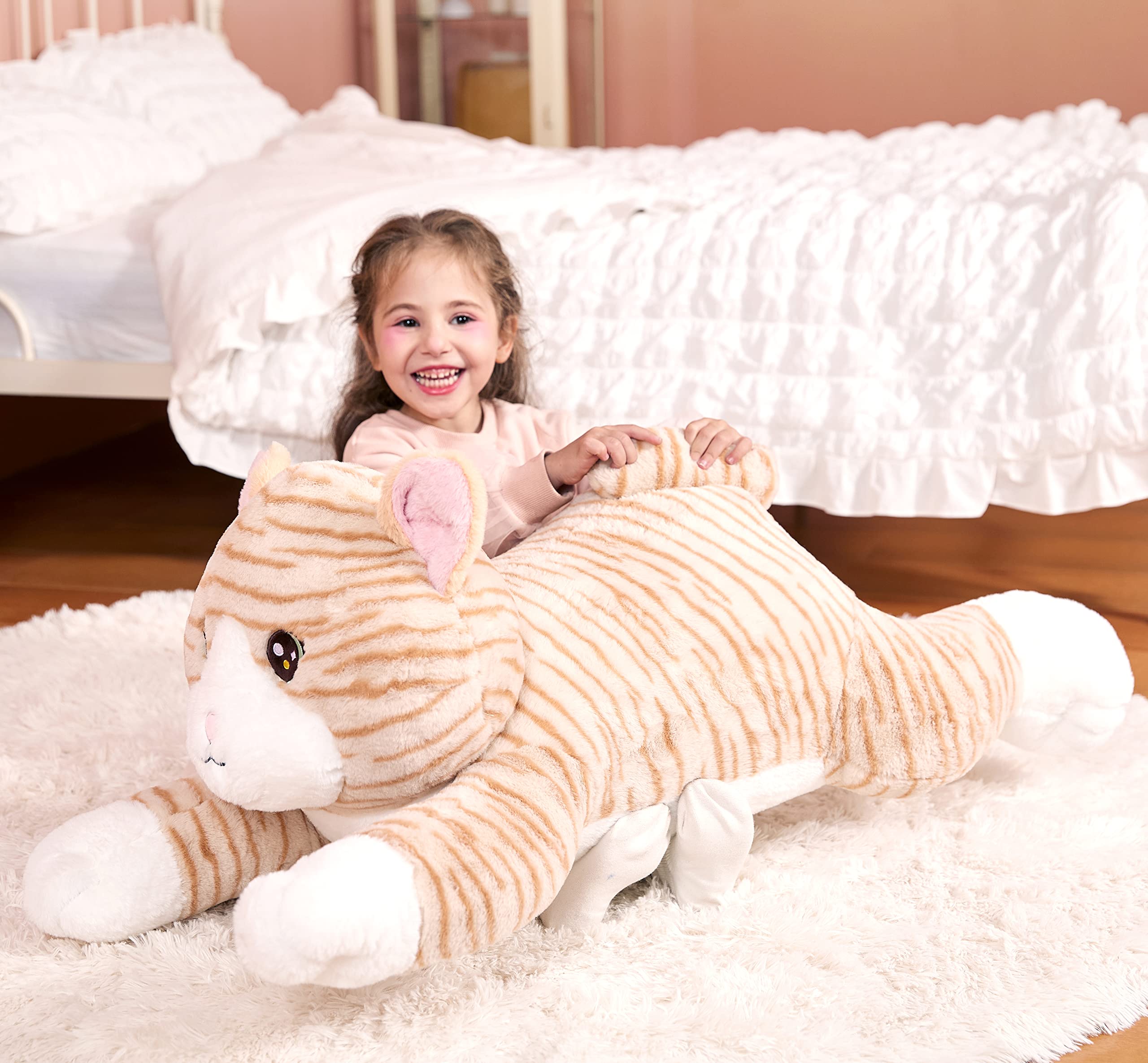 Foto 3 pulgar | Peluche Ikasa, Gato Grande, 75 Cm, Naranja - Venta Internacional.