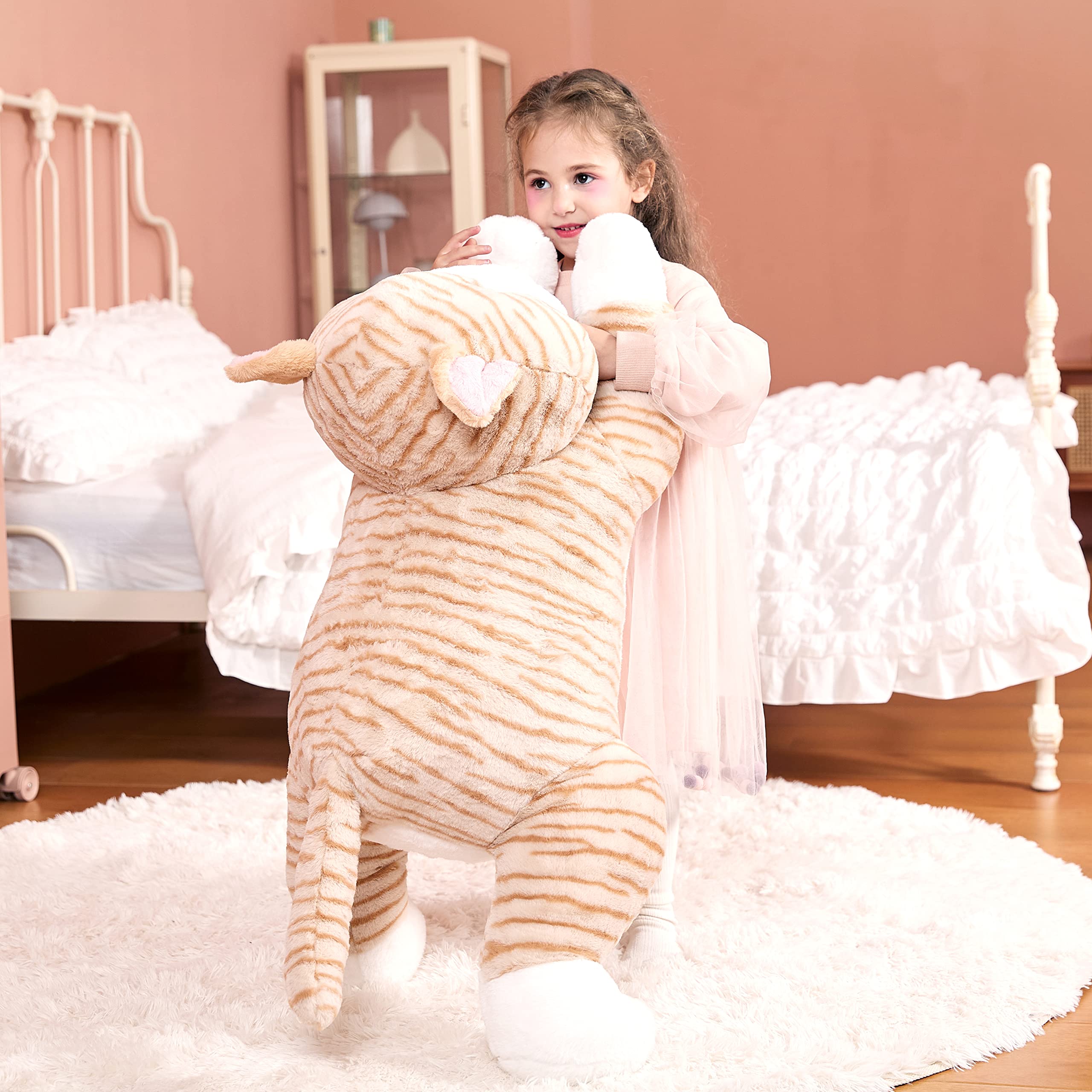 Foto 3 | Peluche Ikasa, Gato Grande, 75 Cm, Naranja - Venta Internacional.