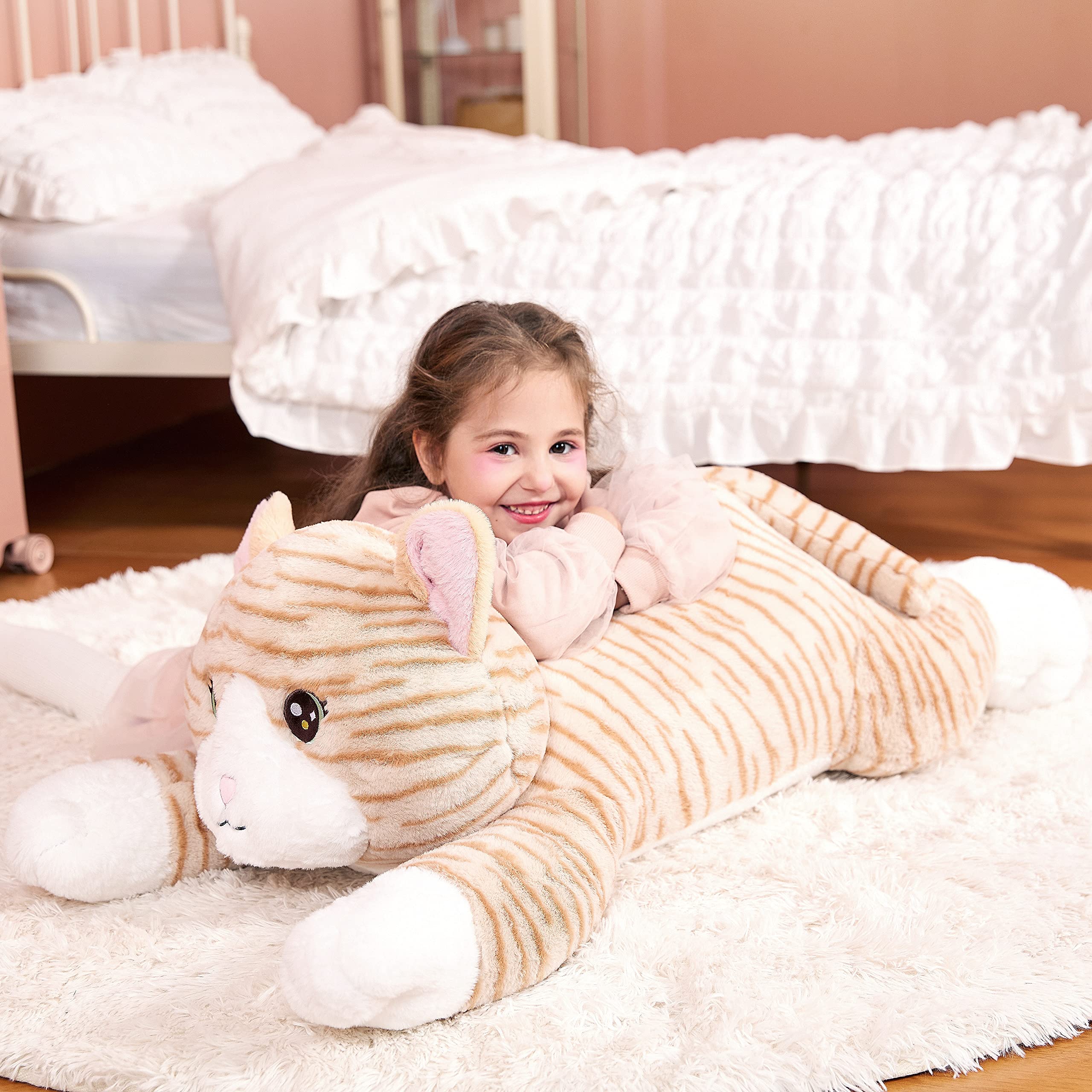 Foto 5 pulgar | Peluche Ikasa, Gato Grande, 75 Cm, Naranja - Venta Internacional.