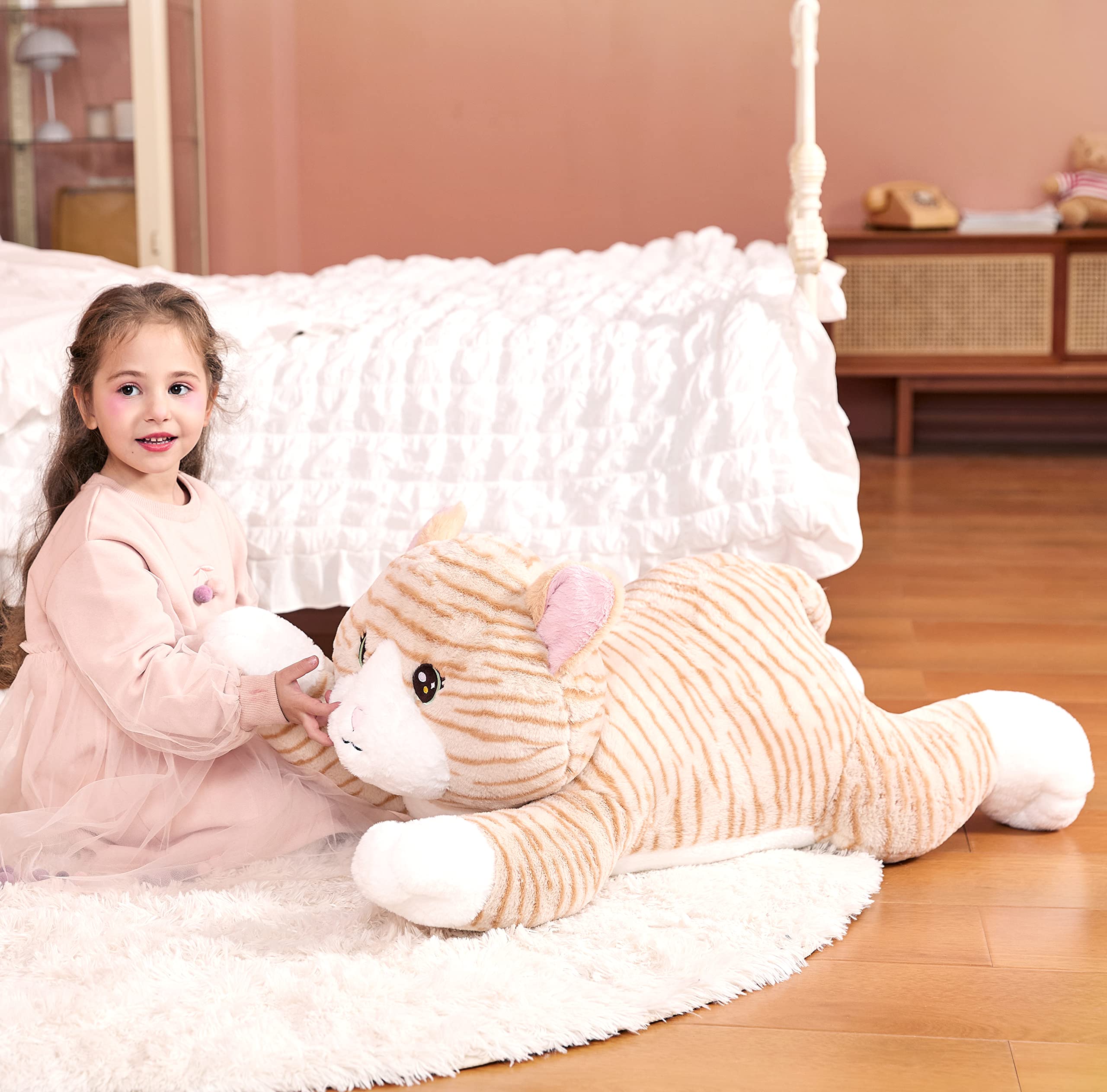 Foto 7 pulgar | Peluche Ikasa, Gato Grande, 75 Cm, Naranja - Venta Internacional.