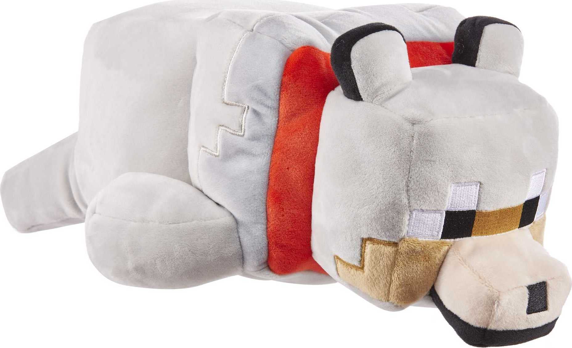 Peluche De Lobo De Peluche Mattel Minecraft, 30 Cm, Coleccionable - Venta Internacional.