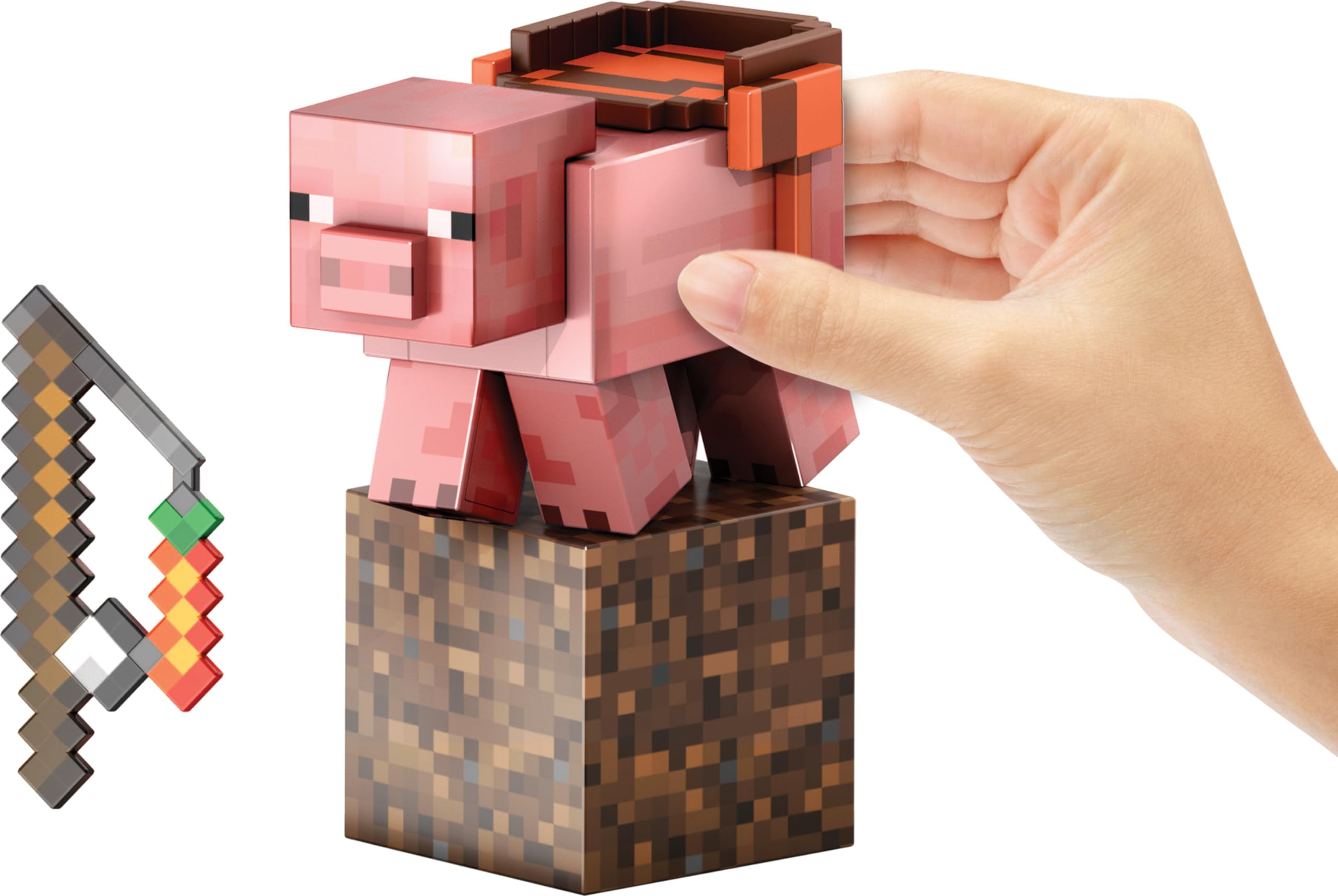 Foto 3 pulgar | Figura De Acción Mattel Minecraft Diamond Level Pig 5.5 Pulgadas - Venta Internacional.