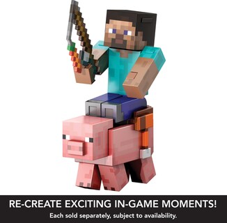 Foto 5 | Figura De Acción Mattel Minecraft Diamond Level Pig 5.5 Pulgadas - Venta Internacional.
