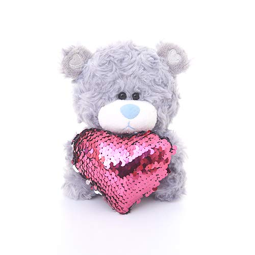 Foto 2 pulgar | Oso De Peluche Plushland Qbeba De 15 Cm Con Corazón De Lentejuelas - Venta Internacional.