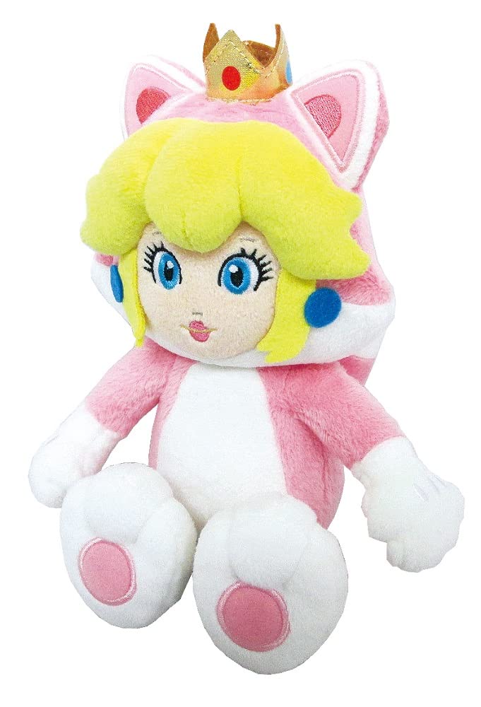 Foto 2 pulgar | Peluche Nintendo Super Mario Neko Cat Peach 10 Cm - Venta Internacional.