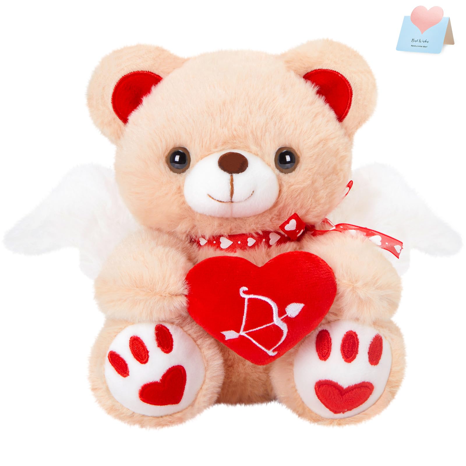 Oso De Peluche Wewill Para San Valentín, 20 Cm, Con Corazón De Amor - Venta Internacional.