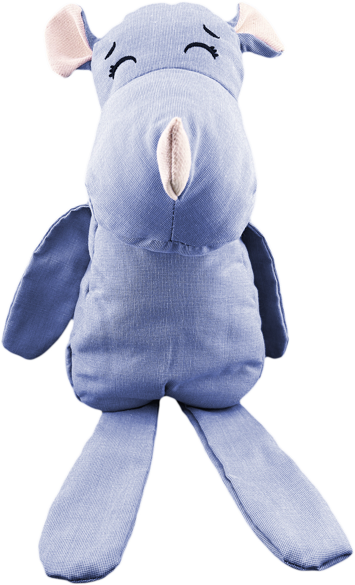 Peluche De Rinoceronte Con Semillas Térmicas Para Bebés. Luulu Rinoceronte Azul Ayuda A Mejorar El Sueño De Tu Bebé.