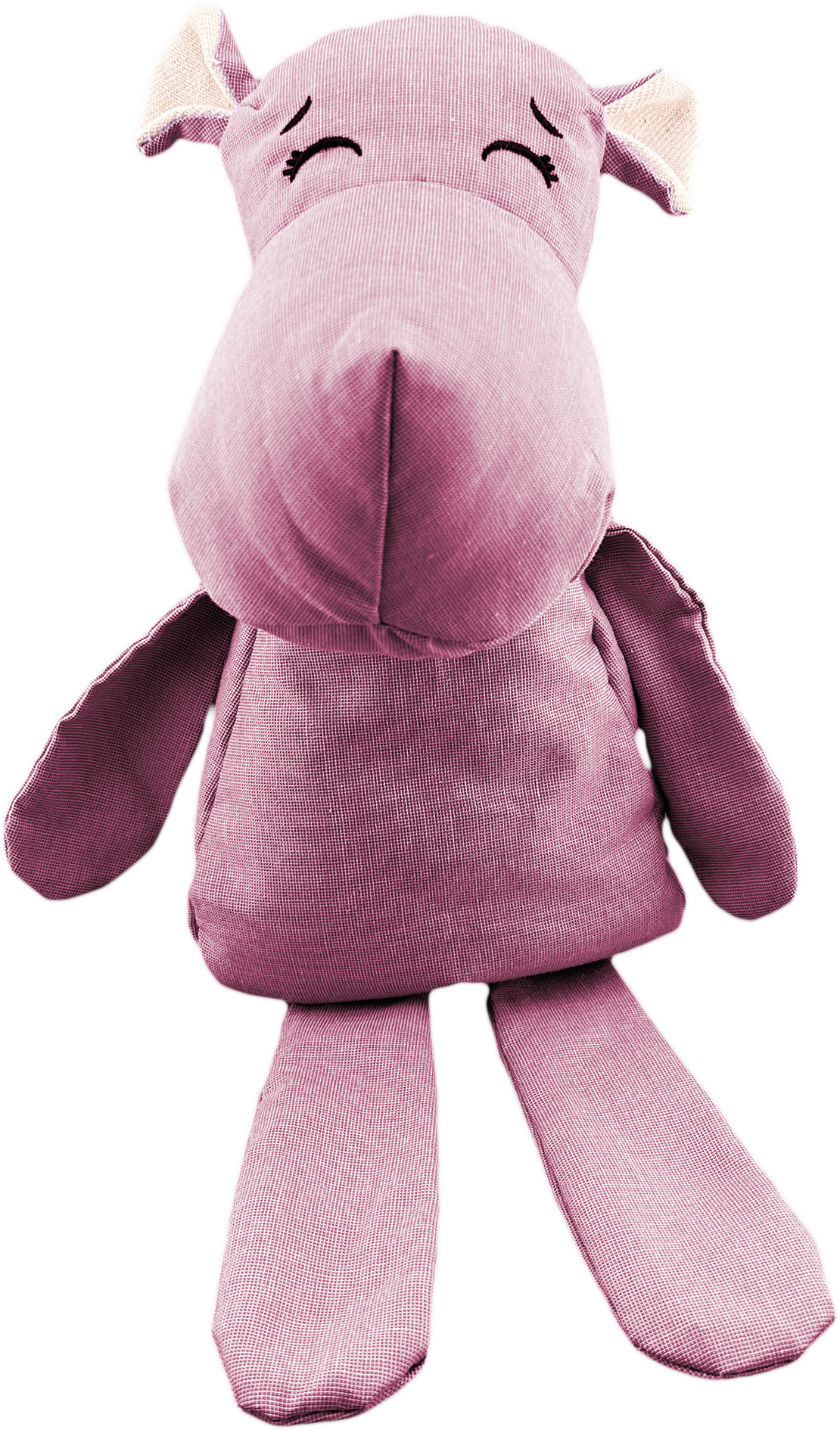 Peluche De Hipopótamo Con Semillas Térmicas Para Bebés. Luulu Hipopótamo Rosa Ayuda A Mejorar El Sueño De Tu Bebé.