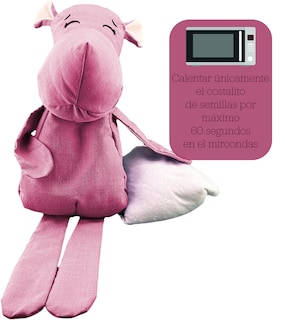 Foto 2 | Peluche De Hipopótamo Con Semillas Térmicas Para Bebés. Luulu Hipopótamo Rosa Ayuda A Mejorar El Sueño De Tu Bebé.