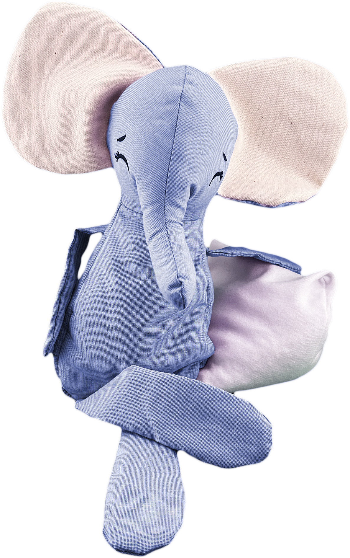 Peluche De Elefante Con Semillas Térmicas Para Bebés Luulu Elefante Azul Ayuda A Mejorar El Sueño De Tu Bebé.
