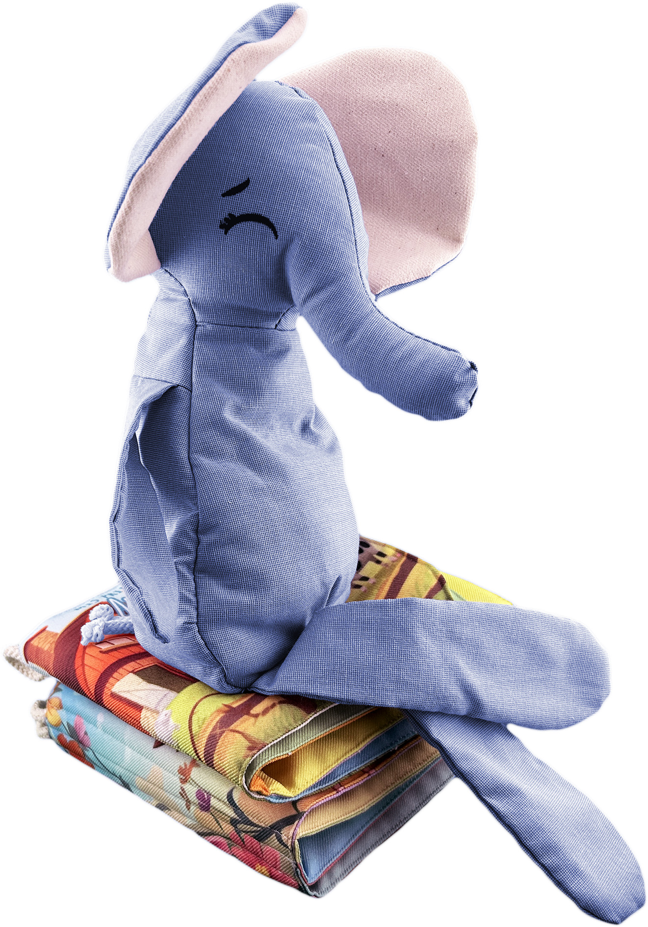 Foto 8 pulgar | Peluche De Elefante Con Semillas Térmicas Para Bebés Luulu Elefante Azul Ayuda A Mejorar El Sueño De Tu Bebé.