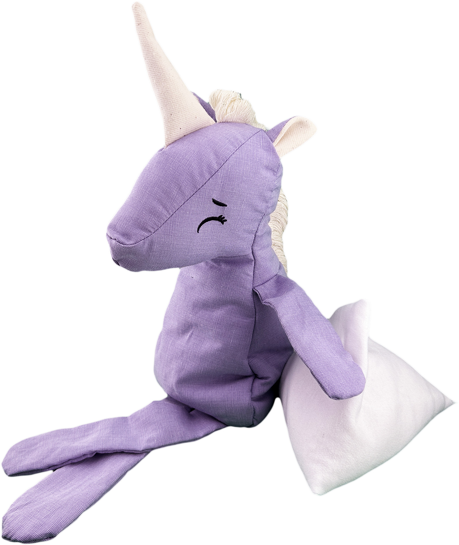 Peluche De Unicornio Con Semillas Térmicas Para Bebés. Luulu Unicornio Lila Ayuda A Mejorar El Sueño De Tu Bebé.