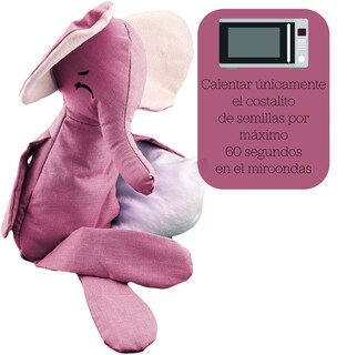 Foto 2 | Peluche De Elefante Con Semillas Térmicas Para Bebés. Luulu Elefante Rosa Ayuda A Mejorar El Sueño De Tu Bebé.