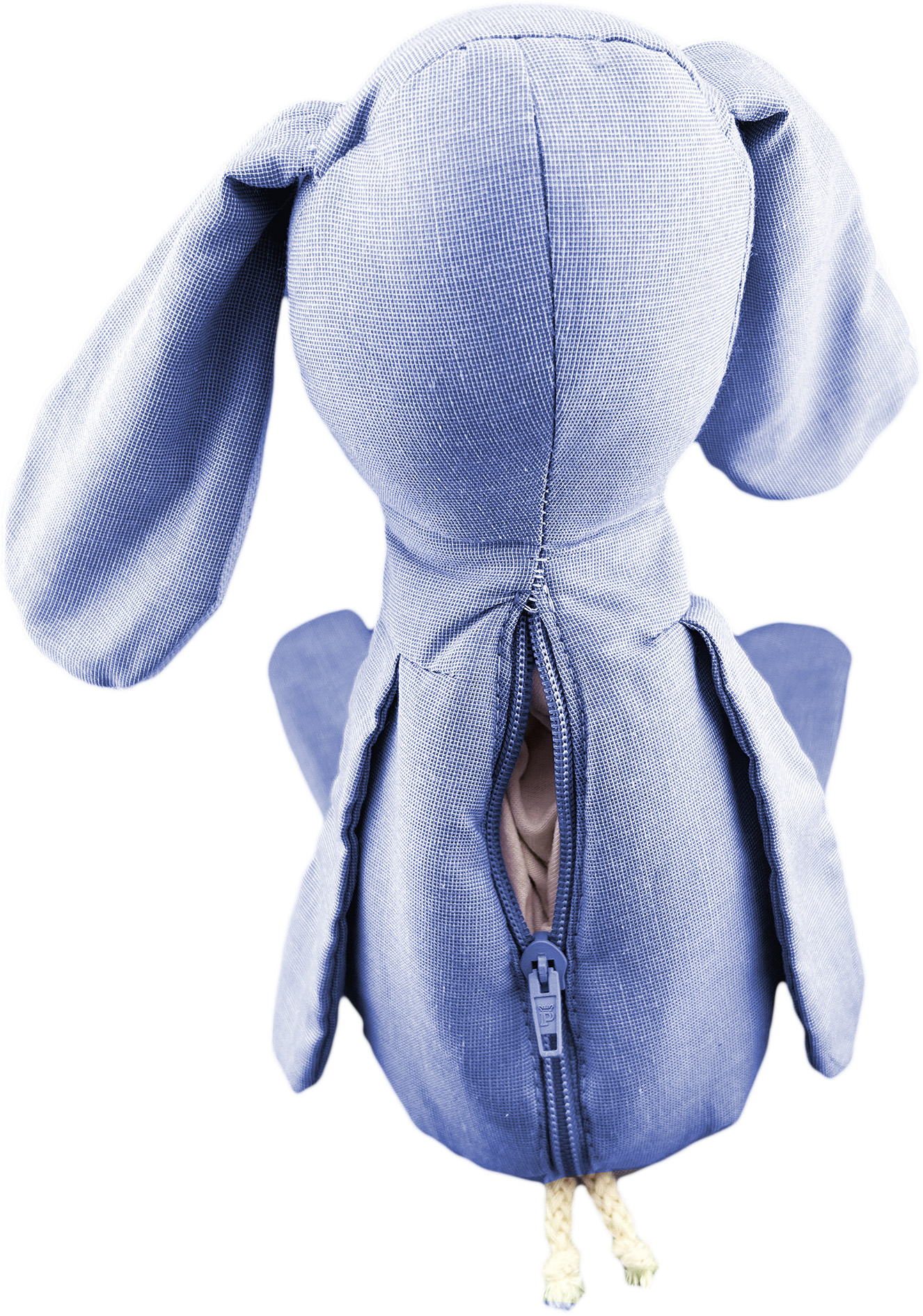 Foto 5 pulgar | Peluche De Conejo Con Semillas Térmicas Para Bebés Luulu Conejo Azul Ayuda A Mejorar El Sueño De Tu Bebé